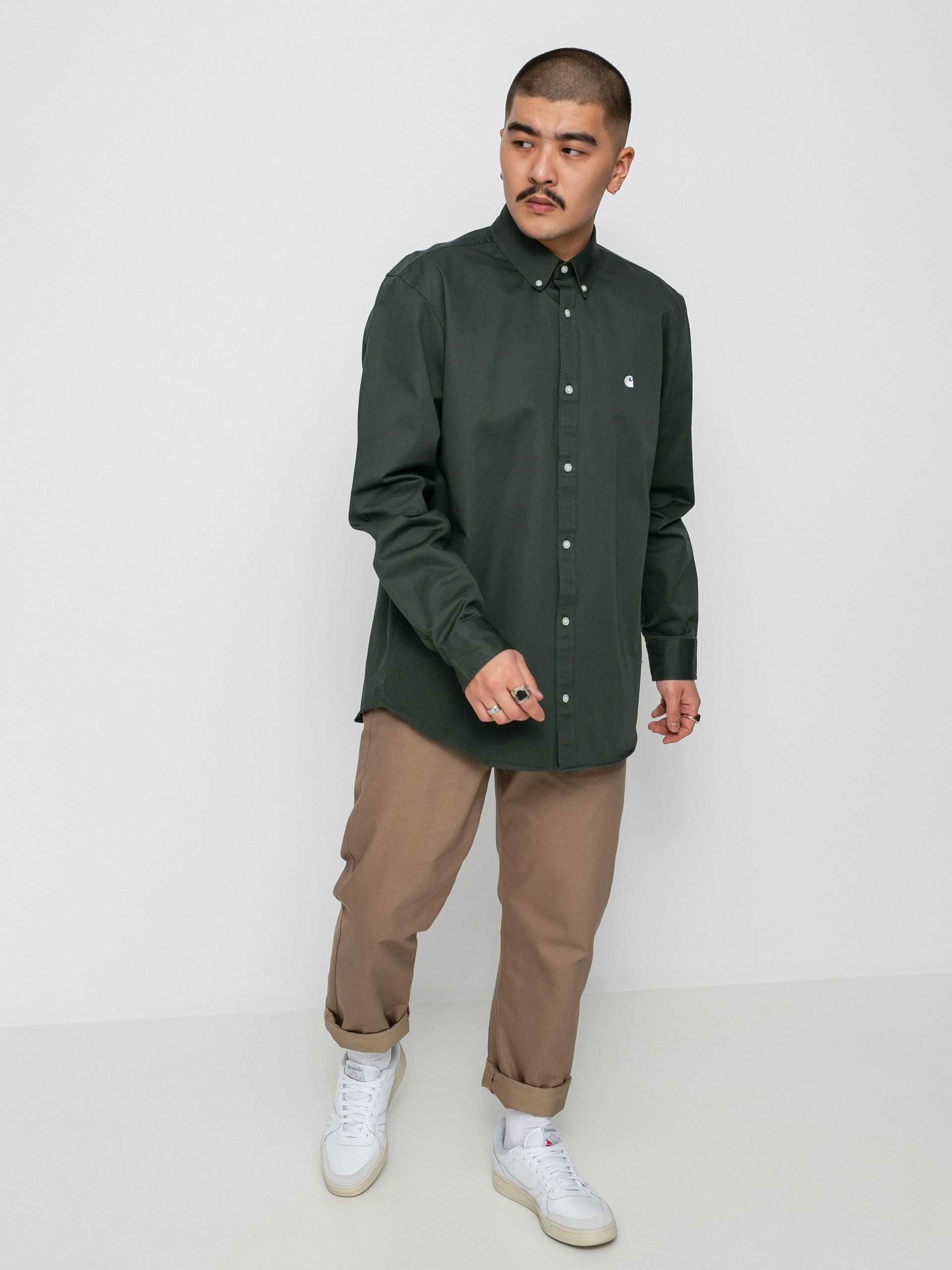 Koszula Carhartt WIP Madison (hemlock green/white)