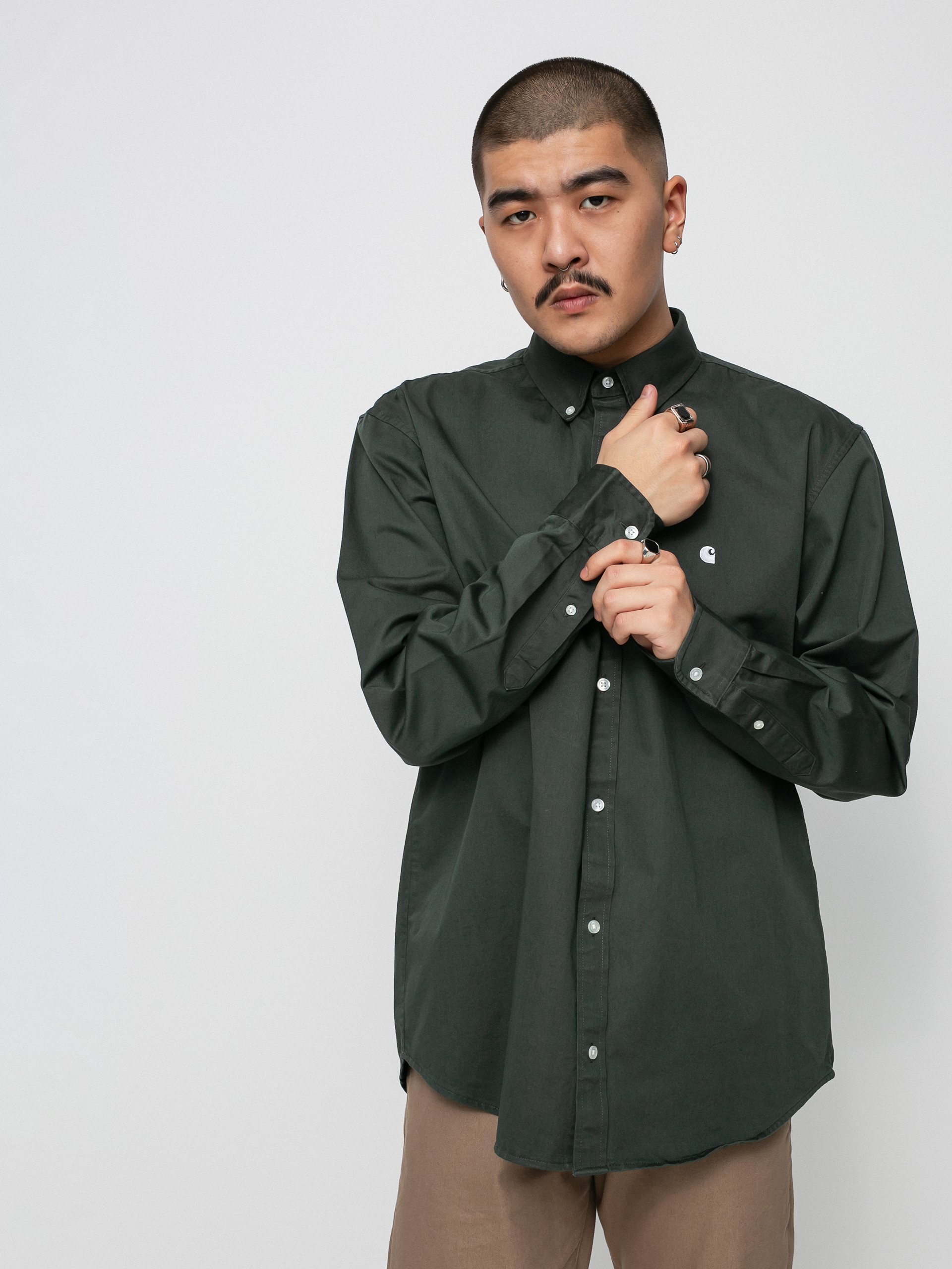 Koszula Carhartt WIP Madison (hemlock green/white)