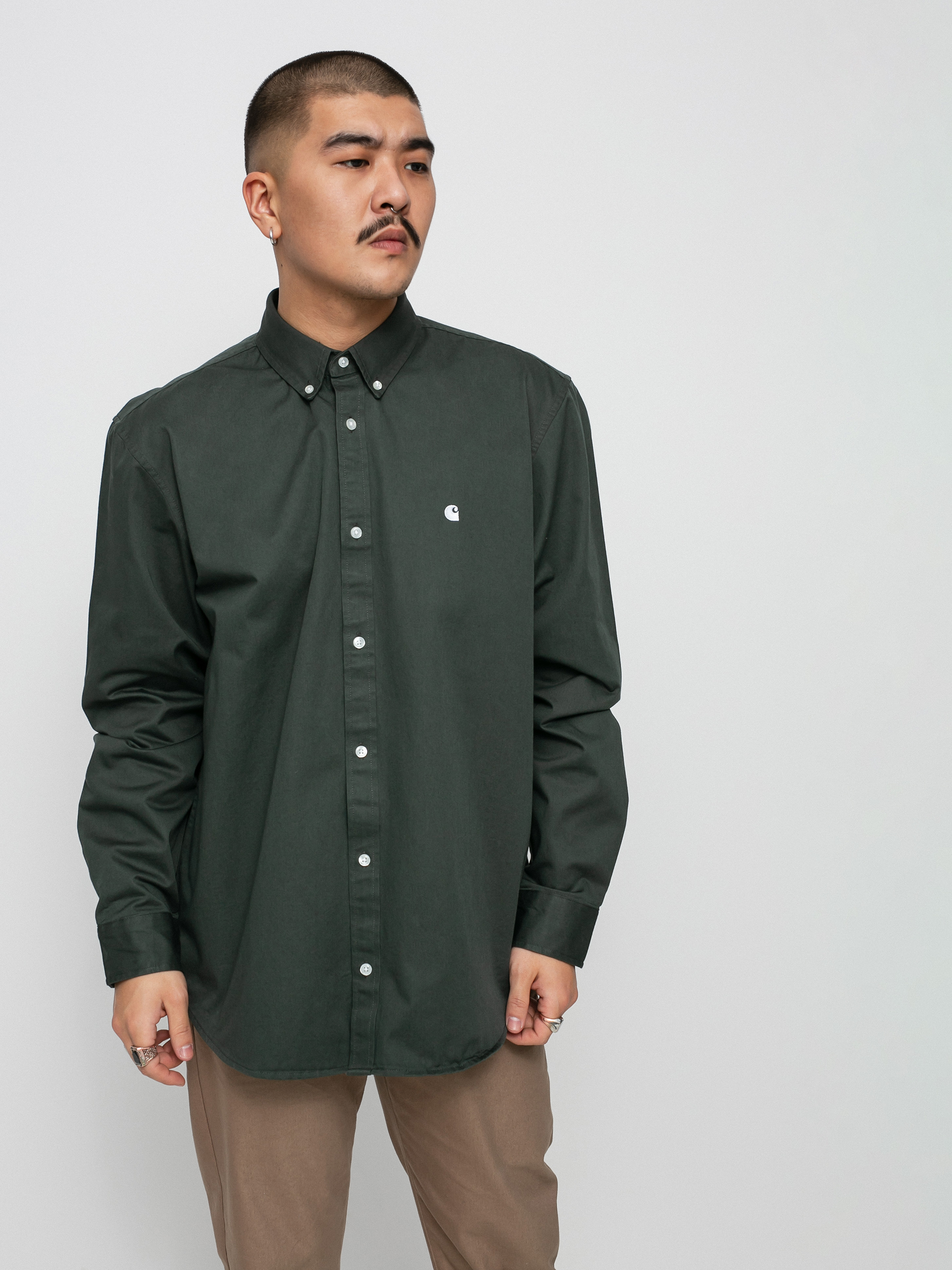Koszula Carhartt WIP Madison (hemlock green/white)