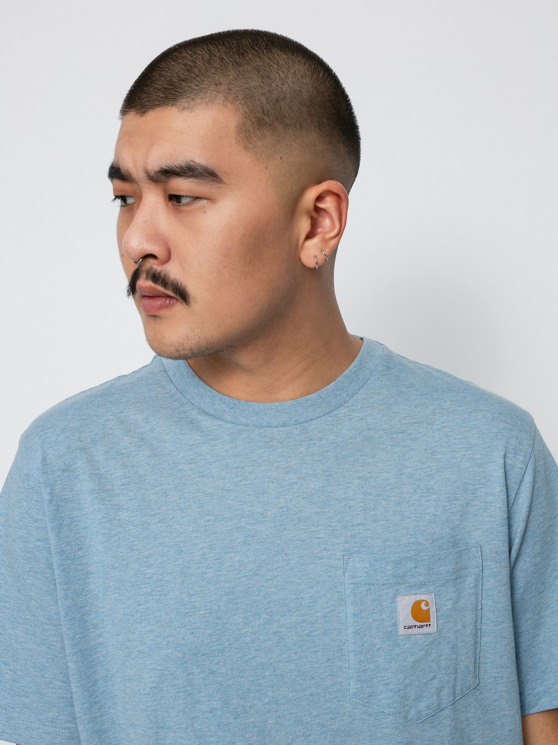 T-shirt Carhartt WIP Pocket (frosted blue heather)