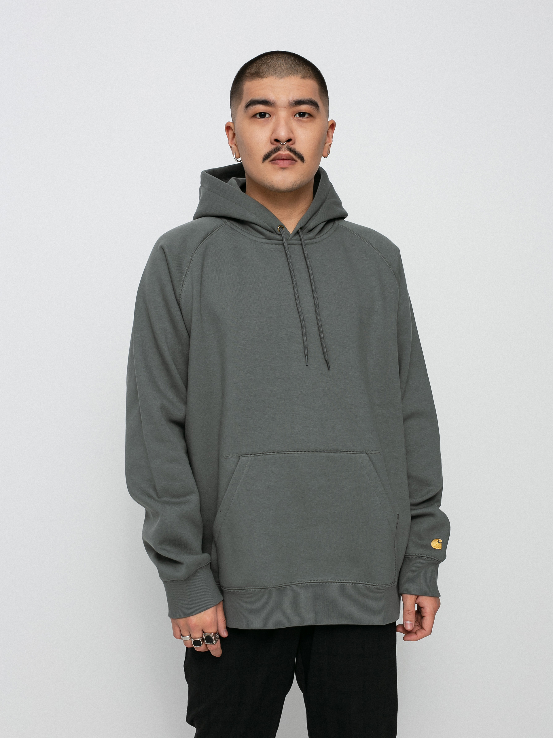Bluza z kapturem Carhartt WIP Chase HD (thyme/gold)
