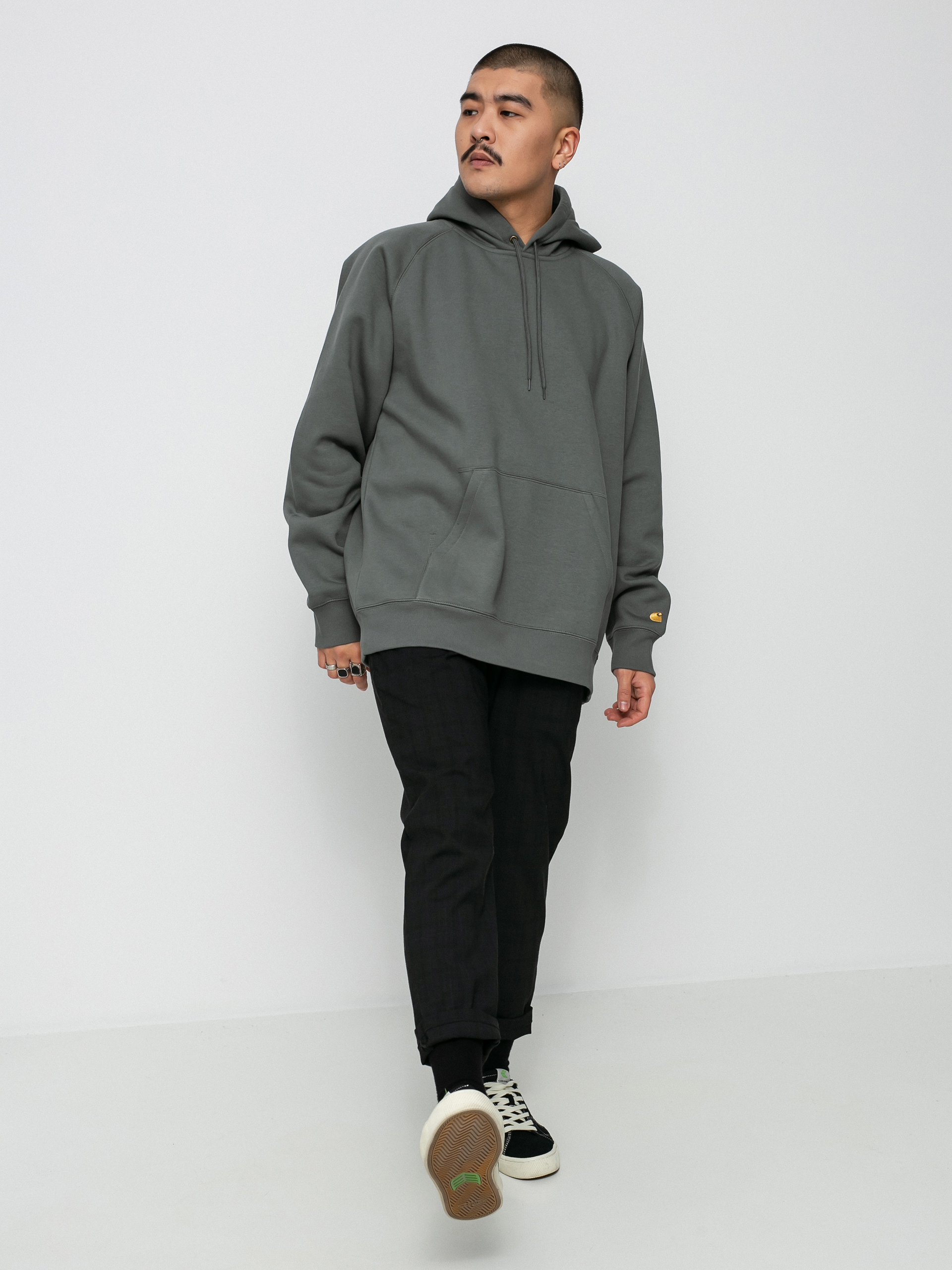Bluza z kapturem Carhartt WIP Chase HD (thyme/gold)