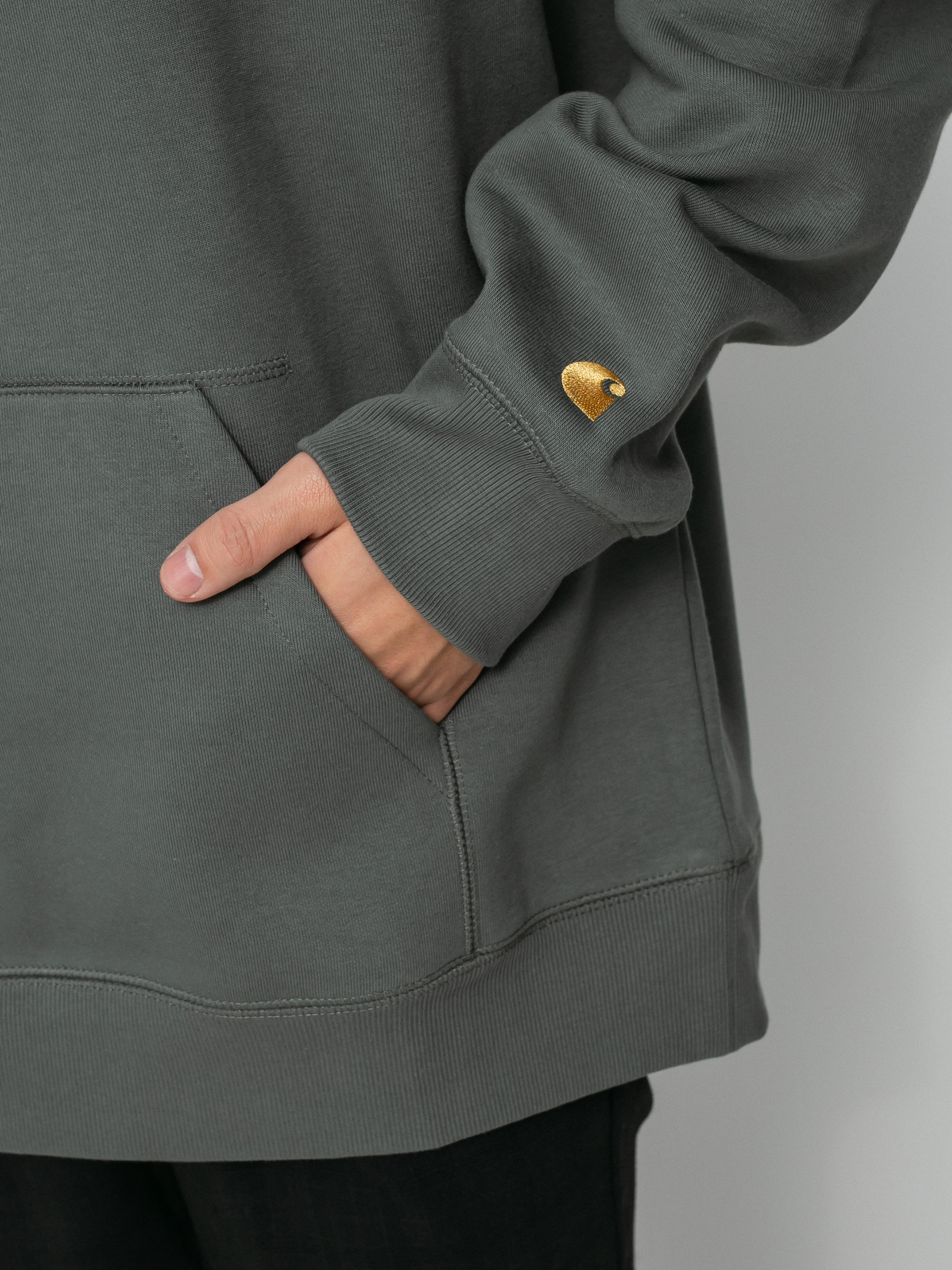 Bluza z kapturem Carhartt WIP Chase HD (thyme/gold)