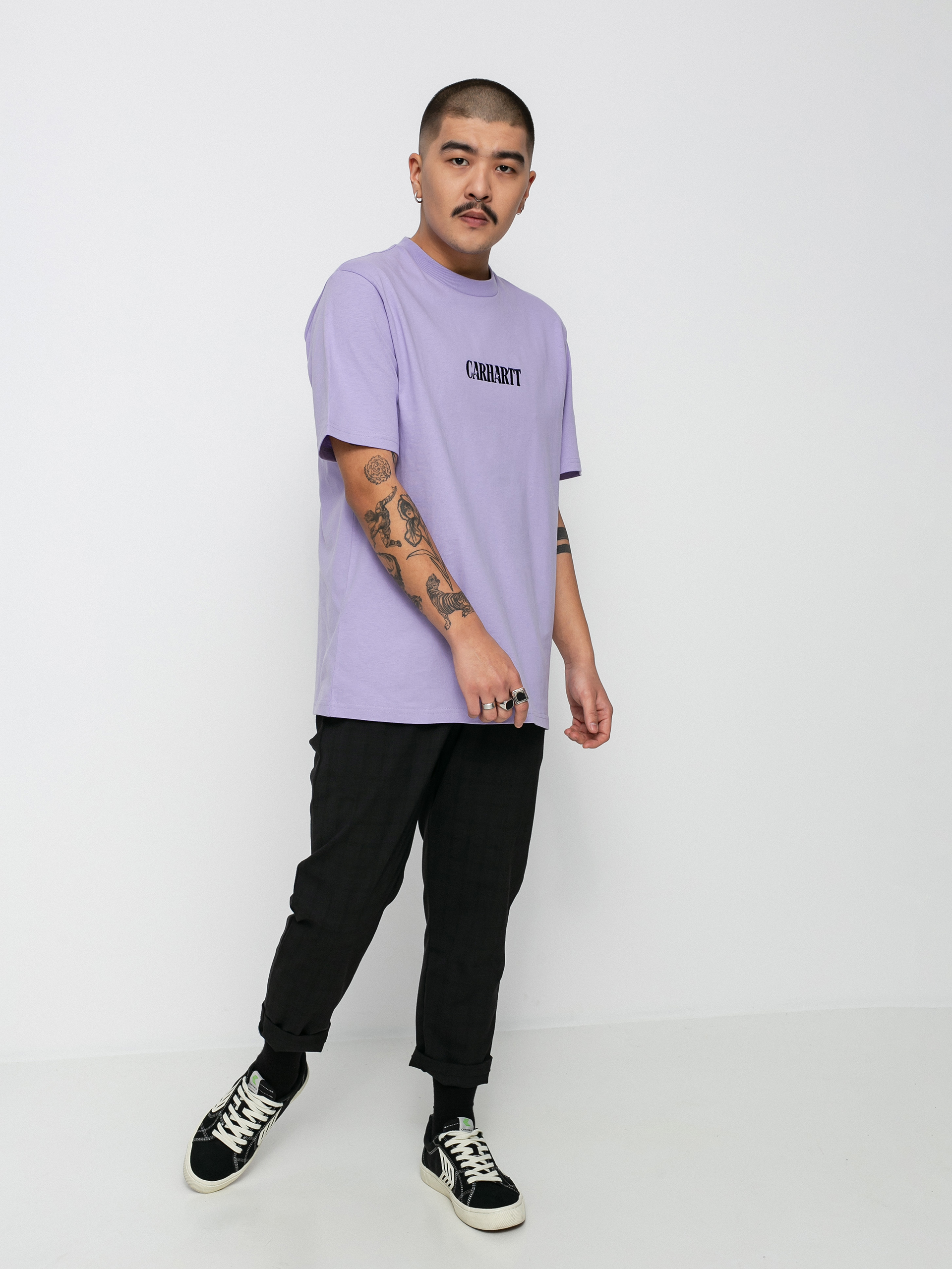 T-shirt Carhartt WIP Multi Star Script (soft lavender/mizar)