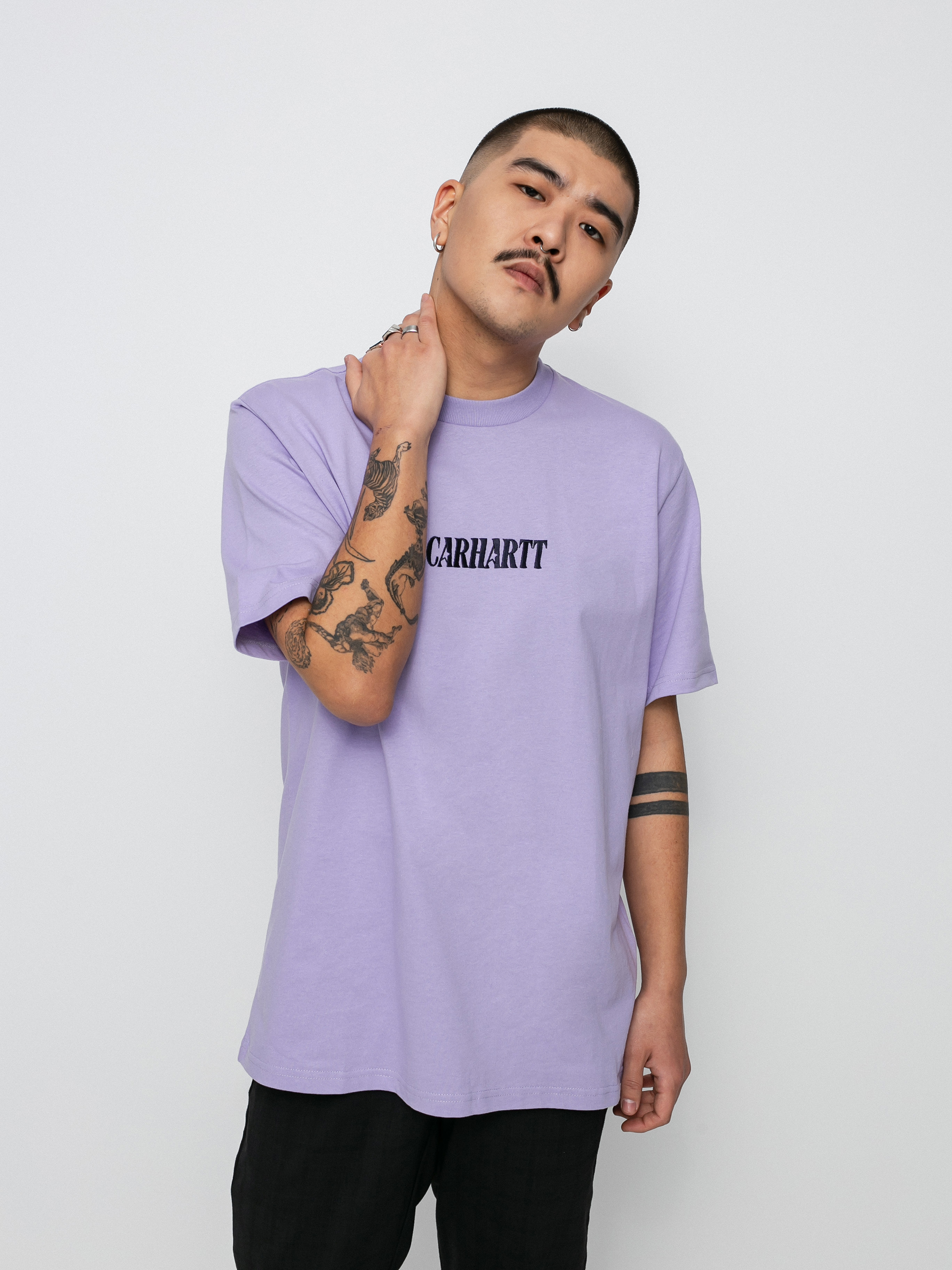 T-shirt Carhartt WIP Multi Star Script (soft lavender/mizar)