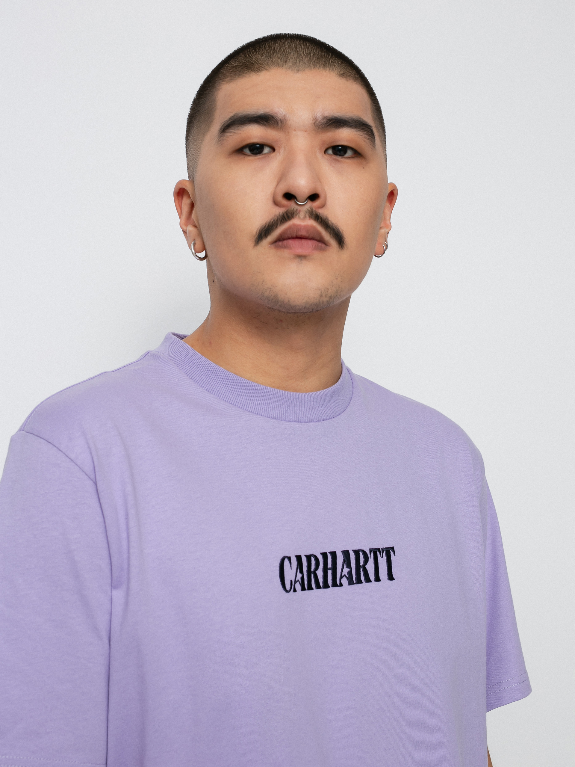 T-shirt Carhartt WIP Multi Star Script (soft lavender/mizar)
