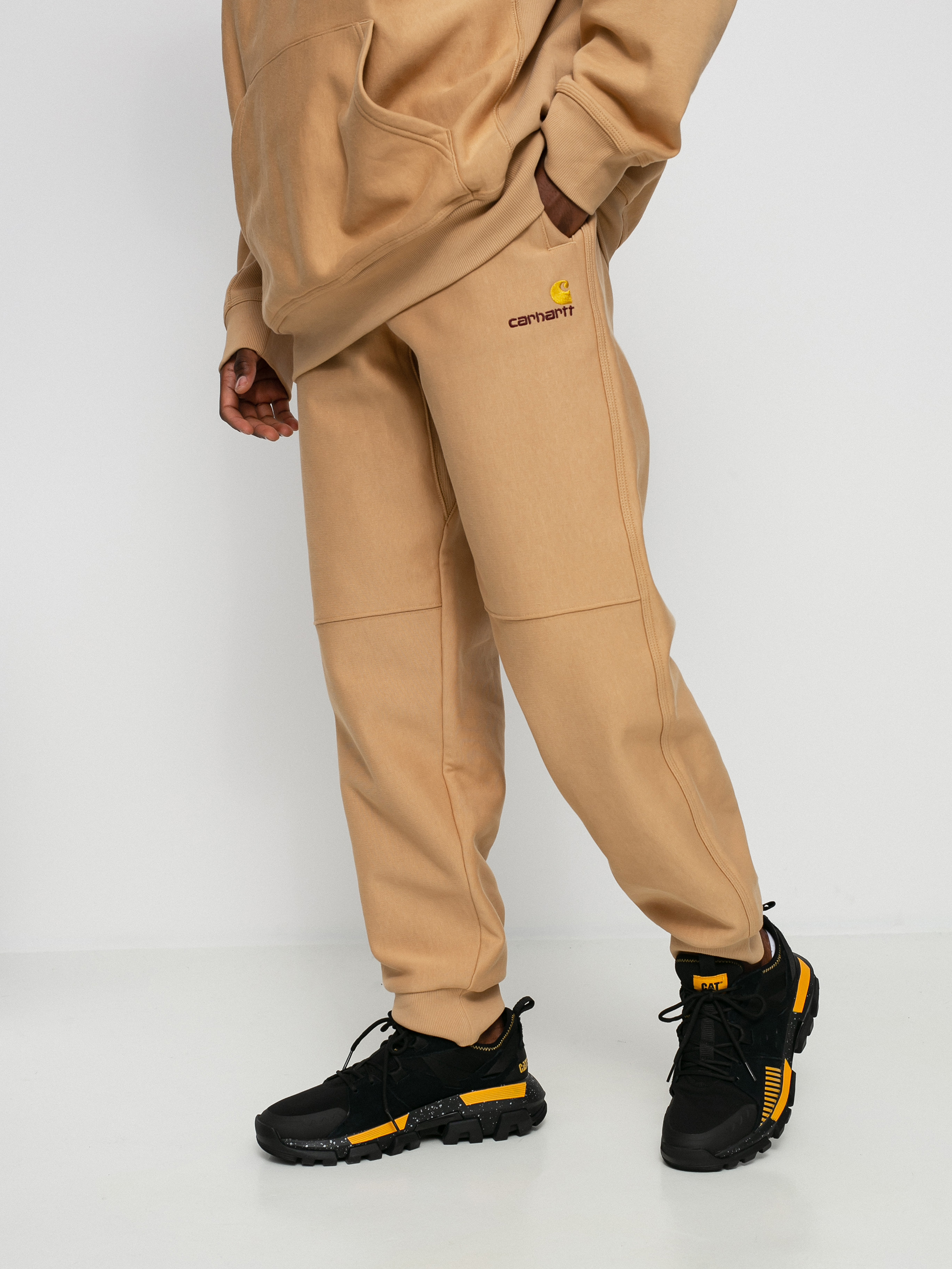 Spodnie Carhartt WIP American Script Jogging (dusty h brown)