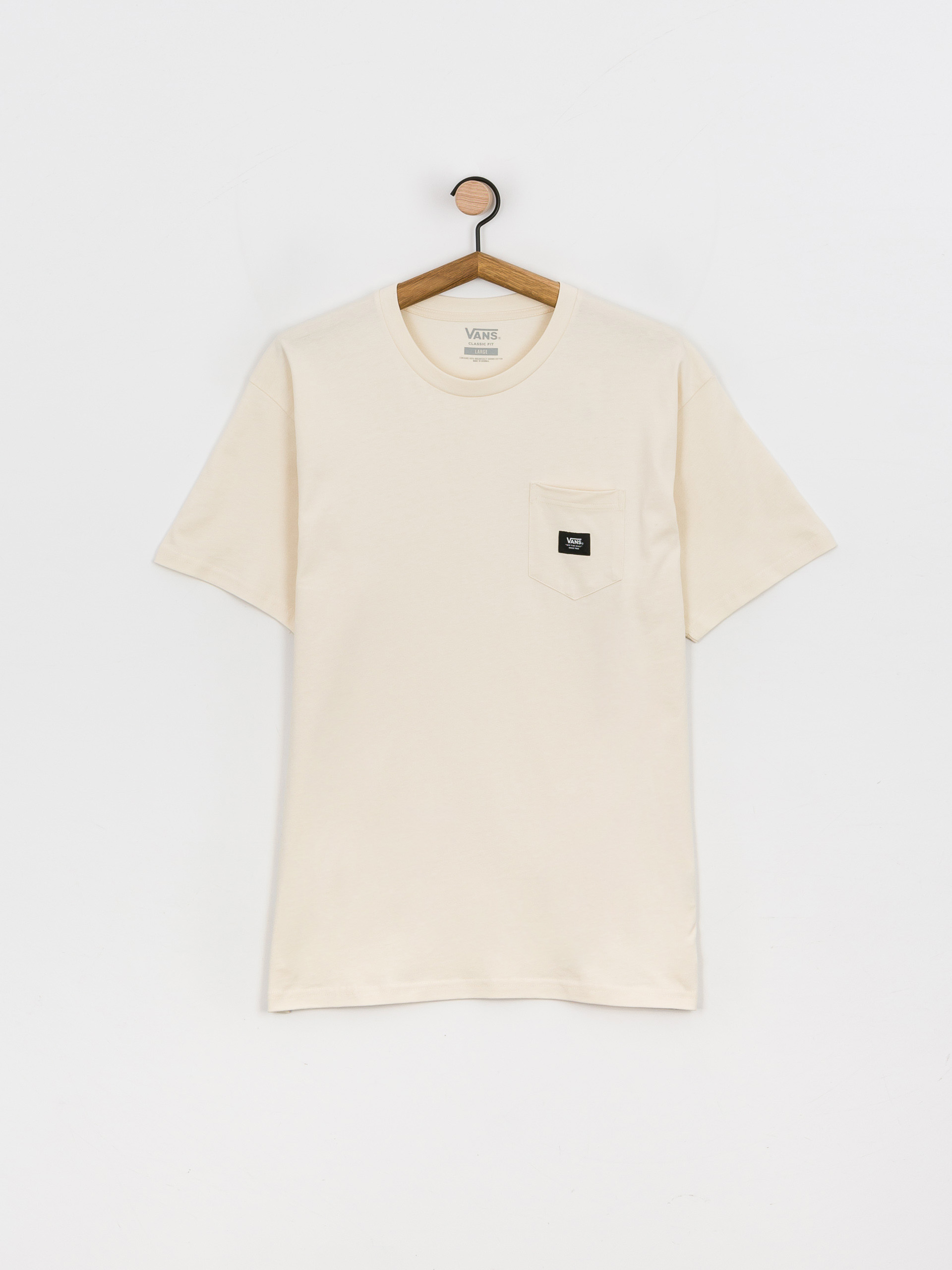 T-shirt Vans Woven Patch Pocket (antique white)