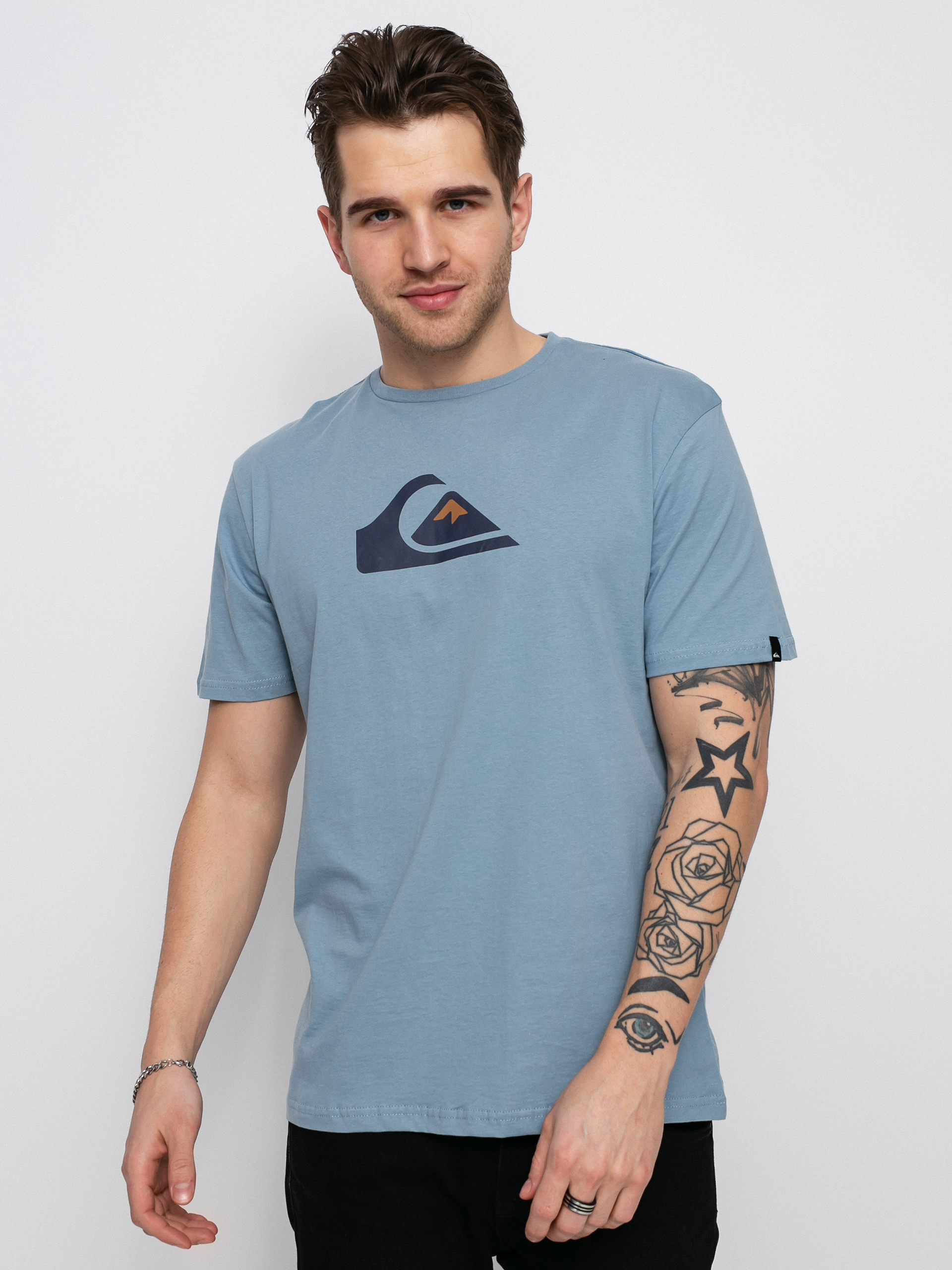 T-shirt Quiksilver Comp Logo (faded denim)