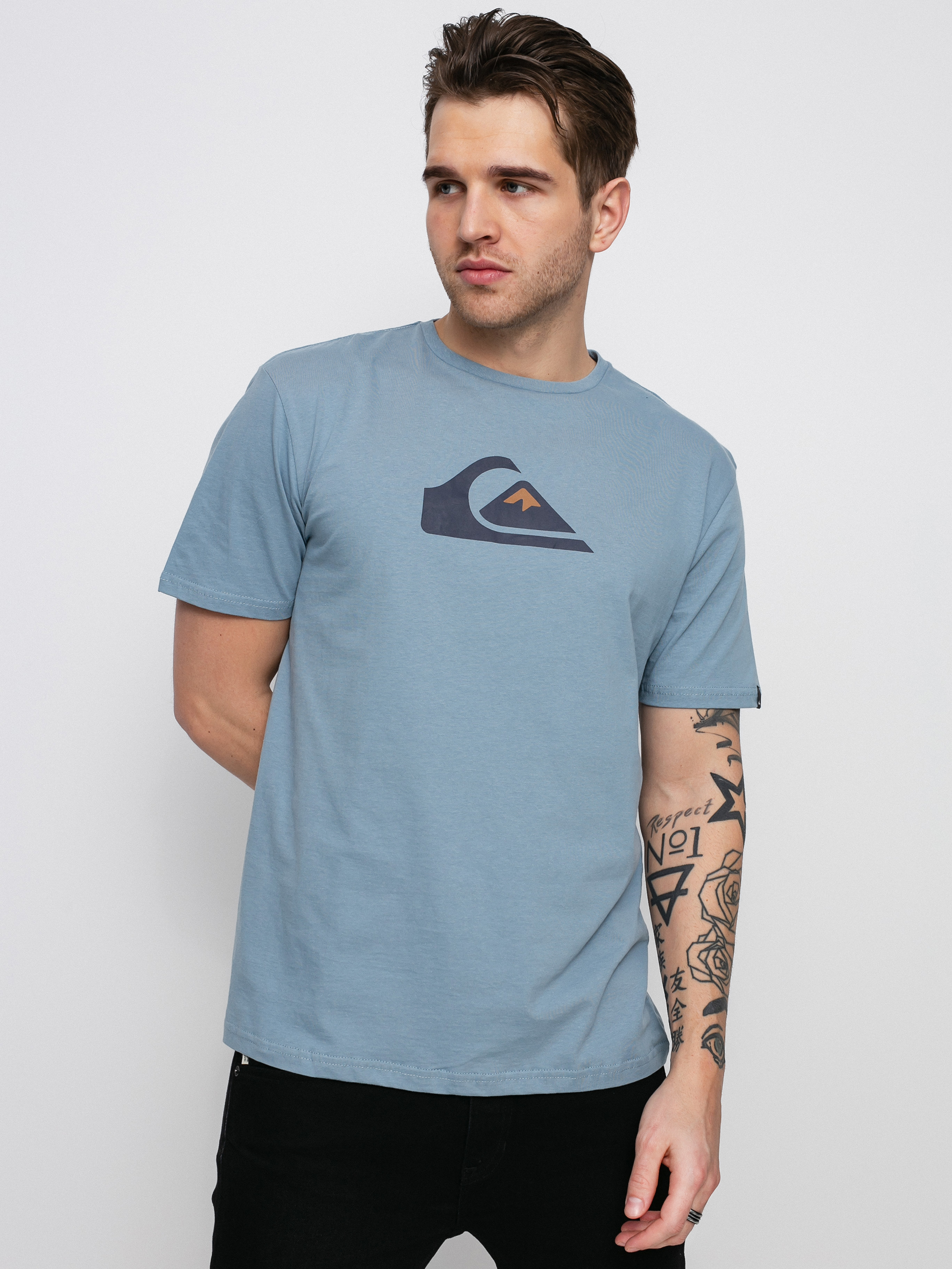 T-shirt Quiksilver Comp Logo (faded denim)