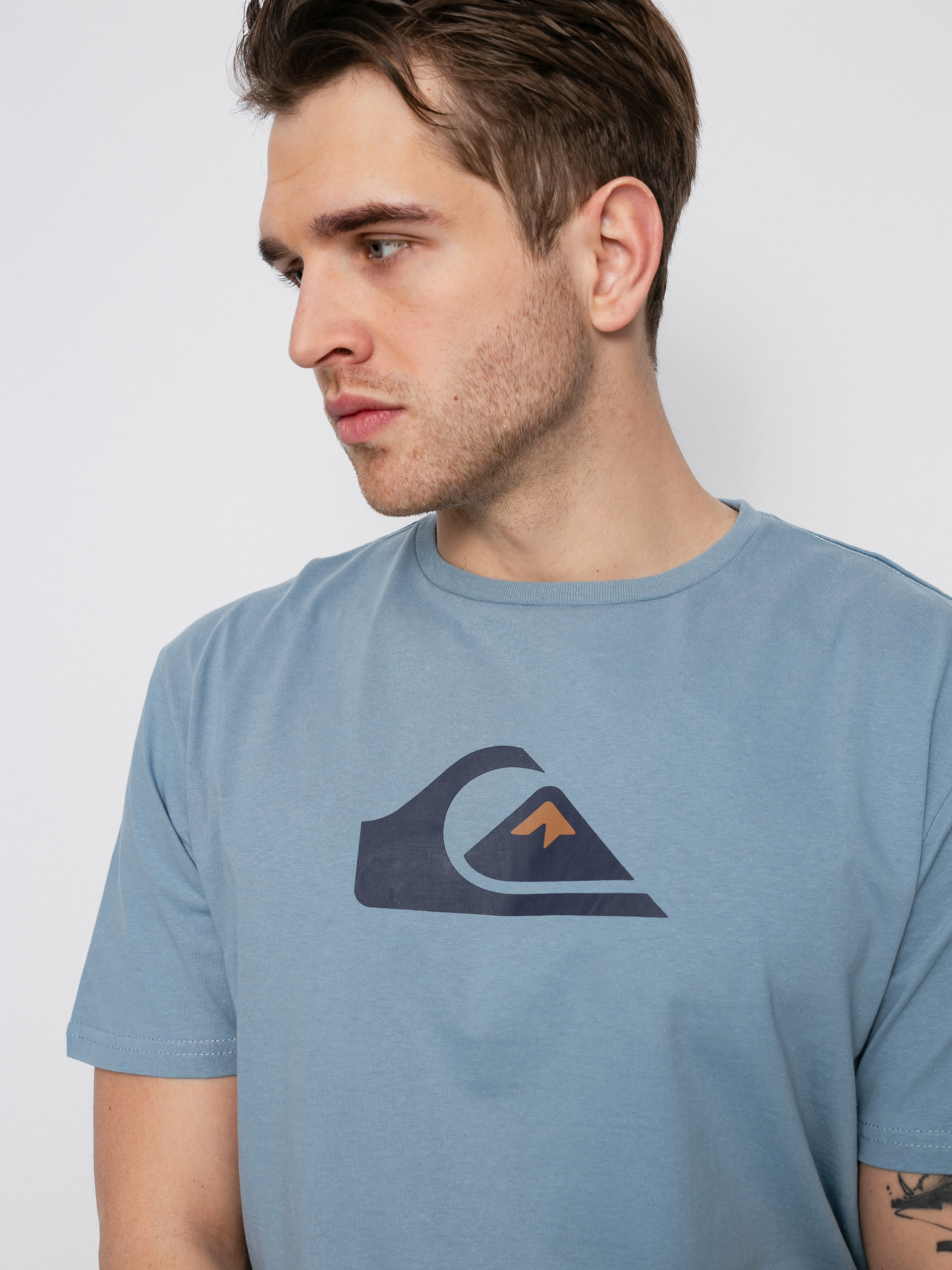 T-shirt Quiksilver Comp Logo (faded denim)