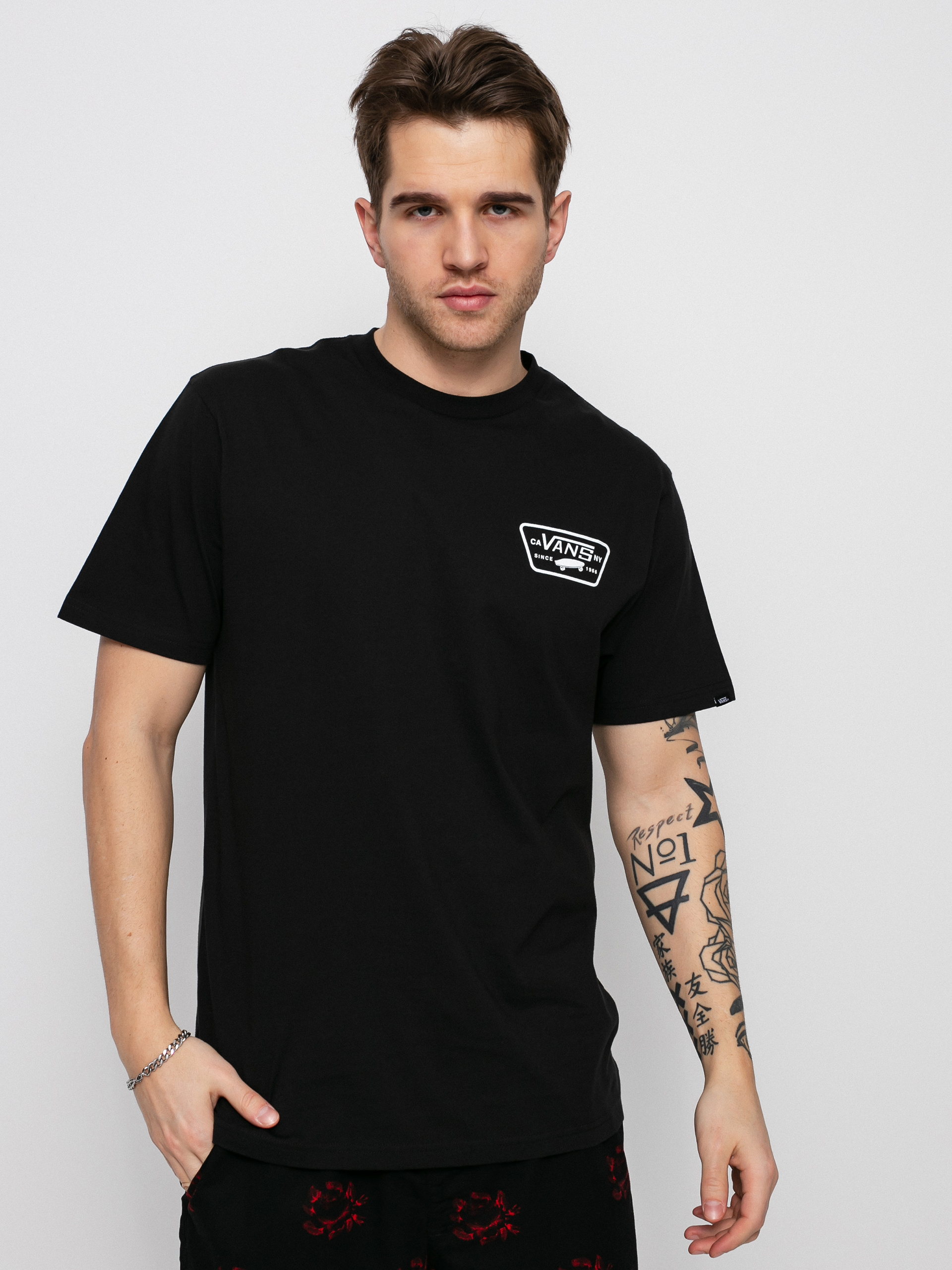 T-shirt Vans Full Patch Back (black/white)