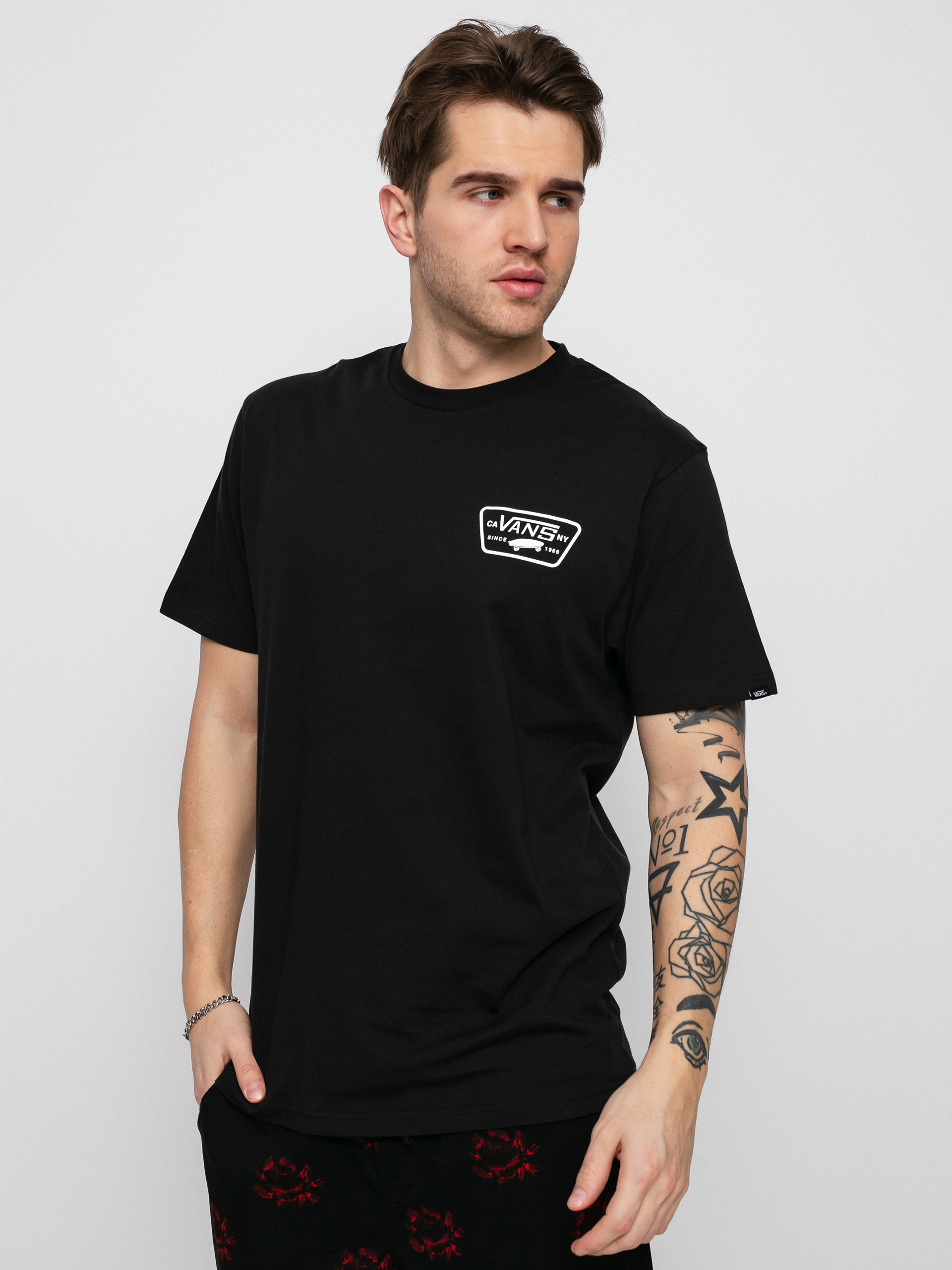 T-shirt Vans Full Patch Back (black/white)