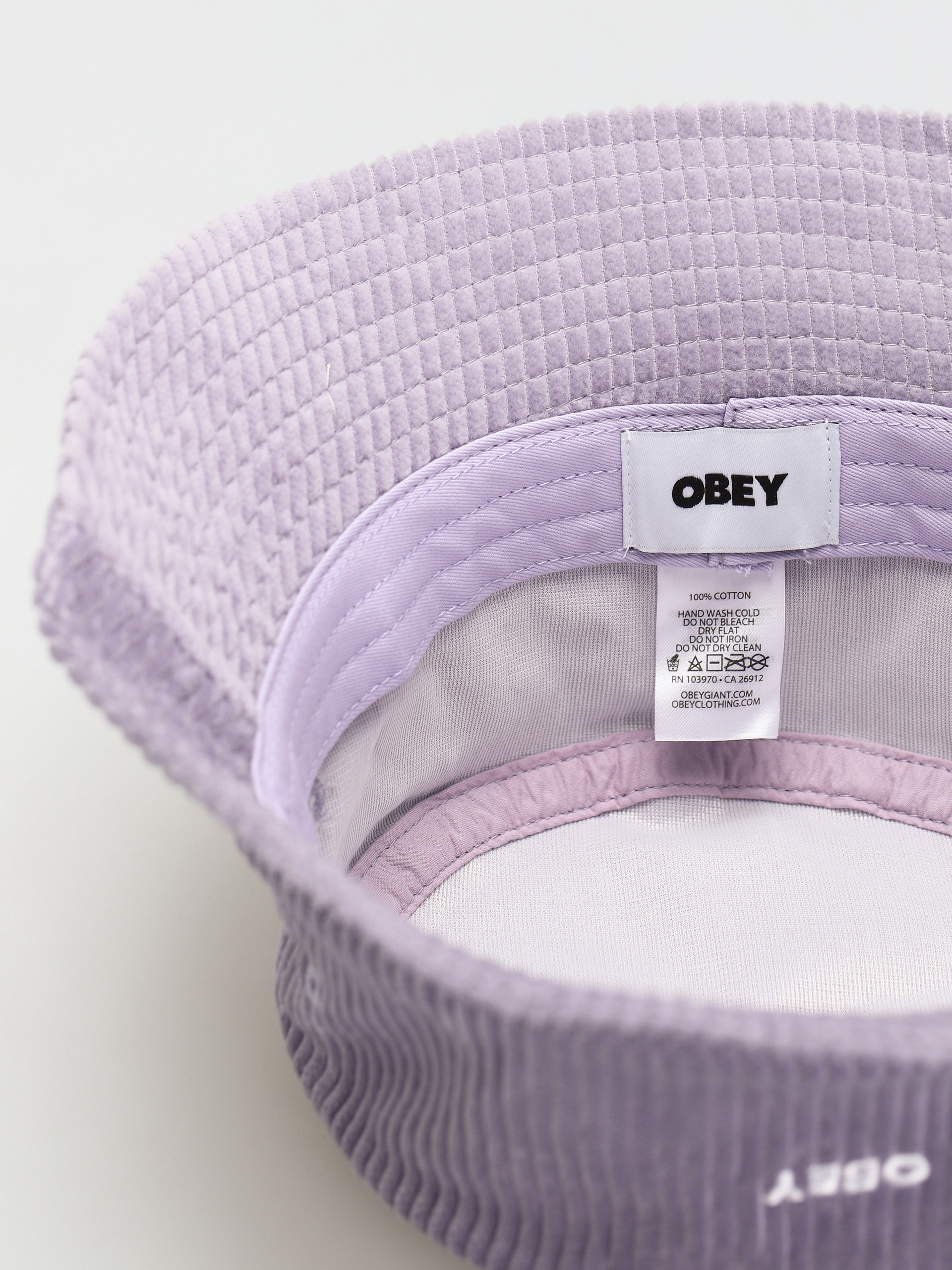 Kapelusz OBEY Bold Cord Bucket (purple paste)