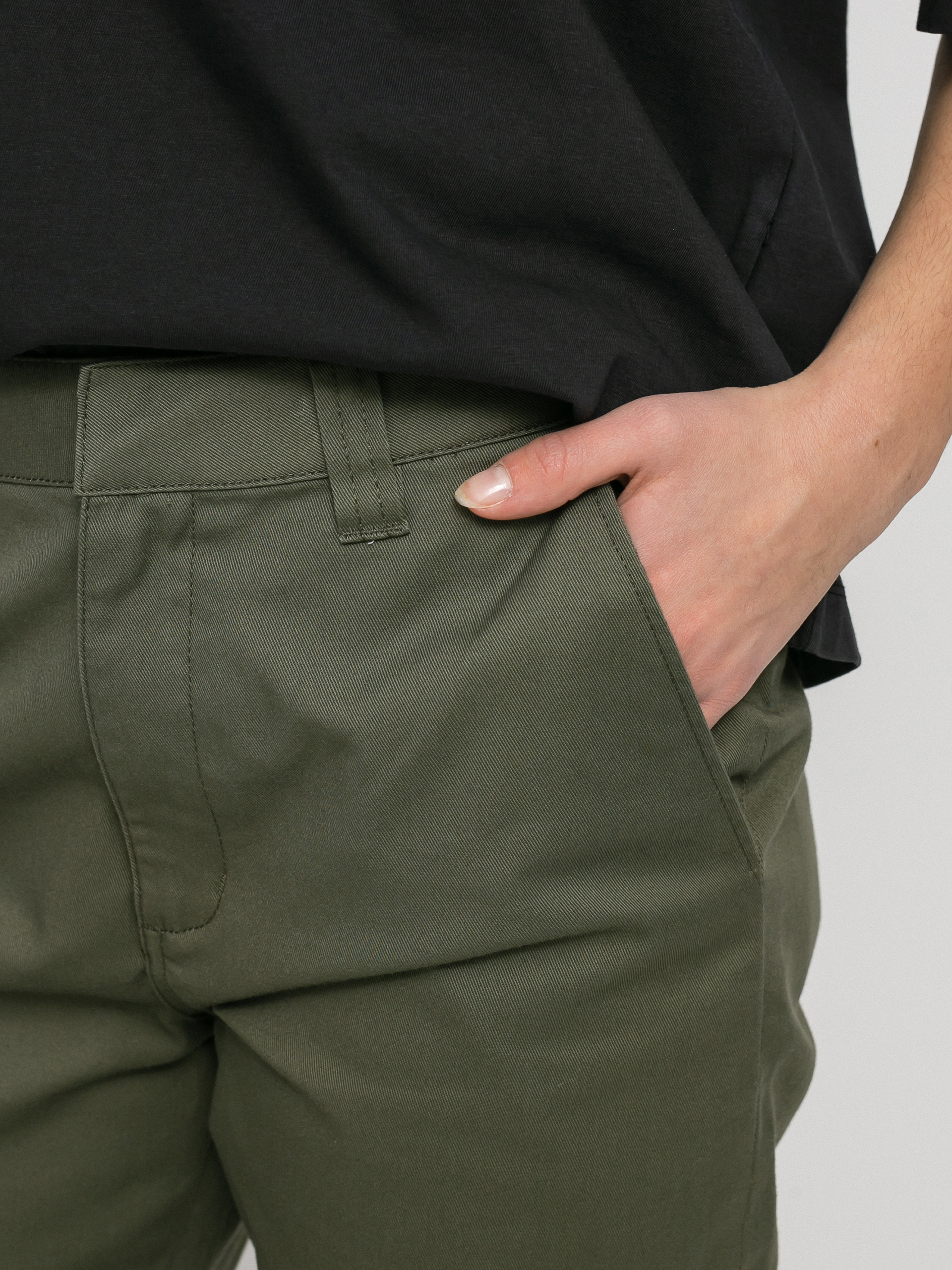 Spodnie Volcom Frochickie Boyfriend Wmn (army green combo)