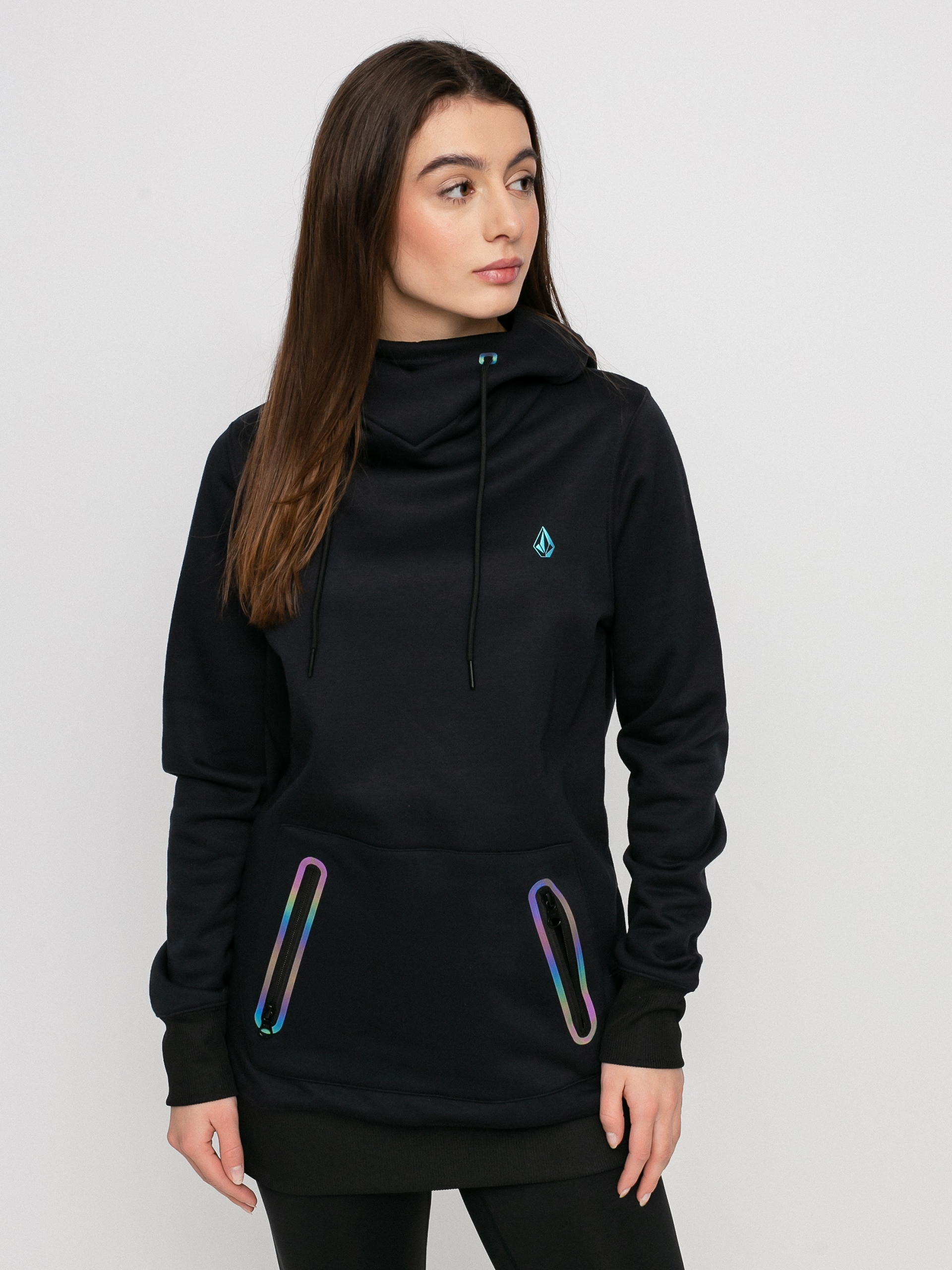 Bluza z kapturem Volcom Polartec Ridin HD Wmn (black)