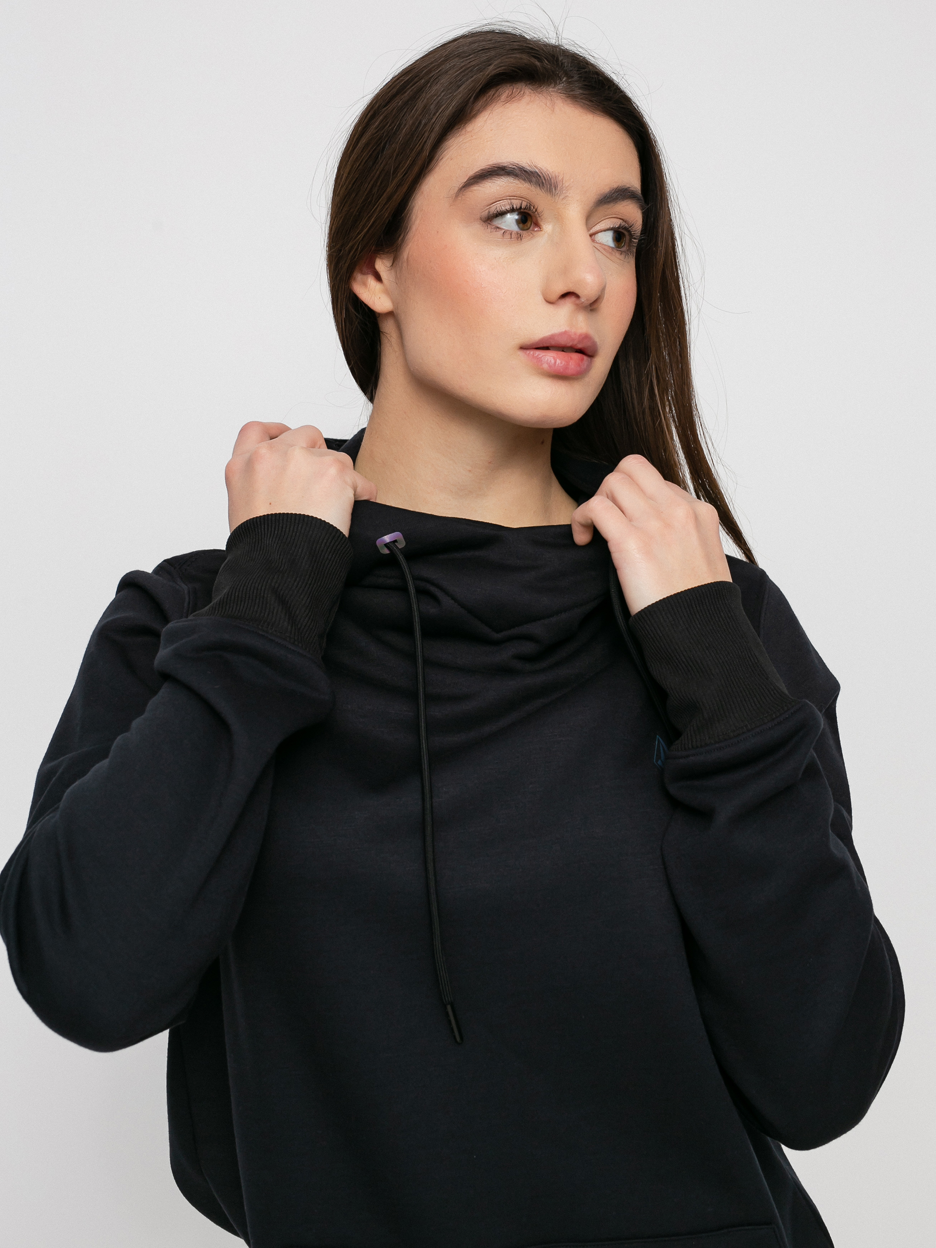 Bluza z kapturem Volcom Polartec Ridin HD Wmn (black)