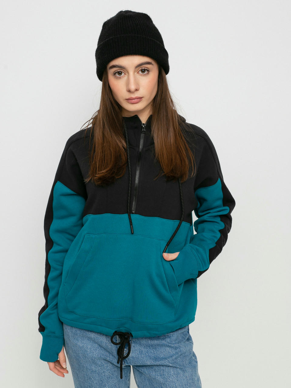 Bluza z kapturem Volcom Vlcm Anorak HD Wmn (glacier blue)