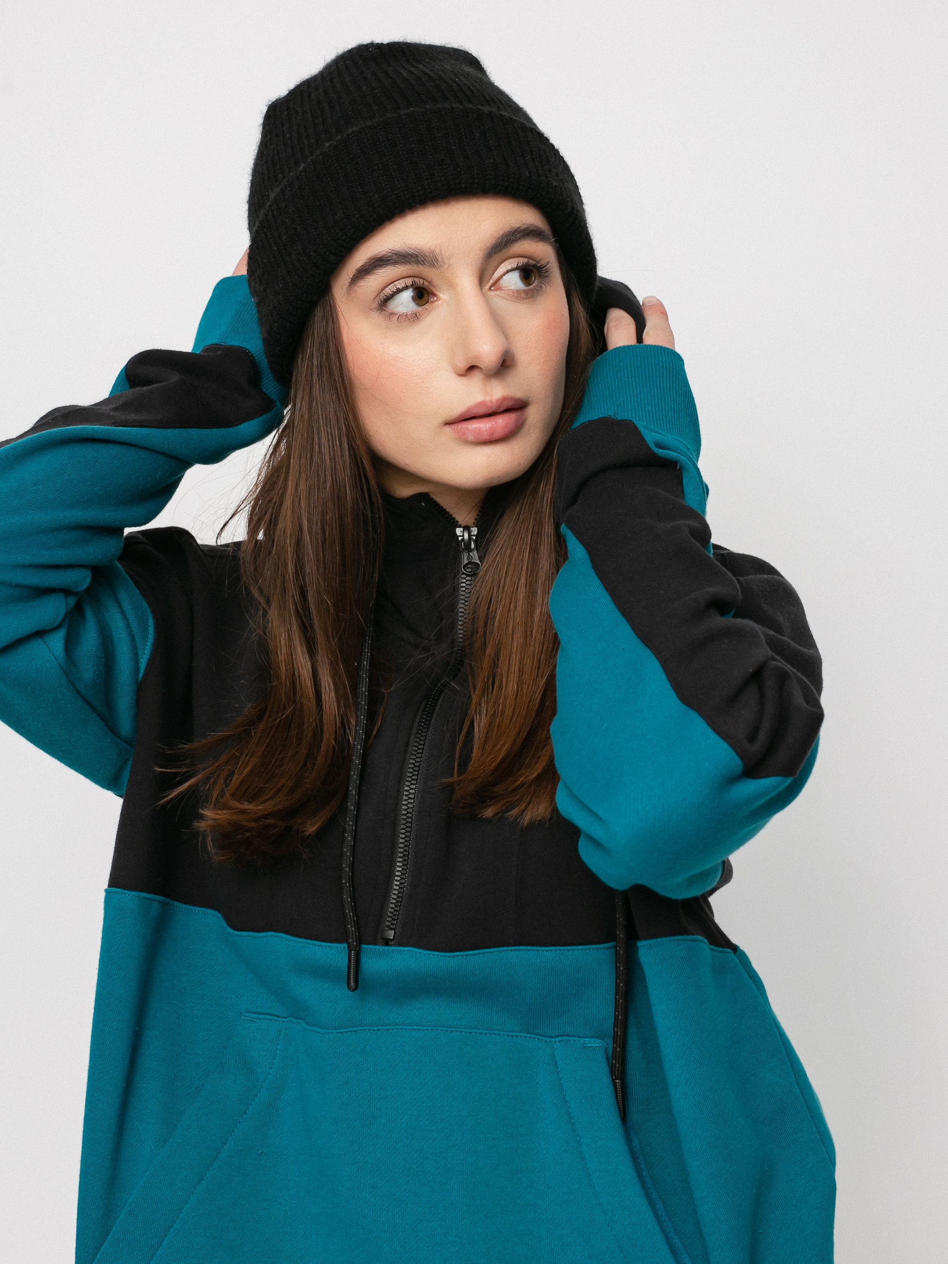Bluza z kapturem Volcom Vlcm Anorak HD Wmn (glacier blue)