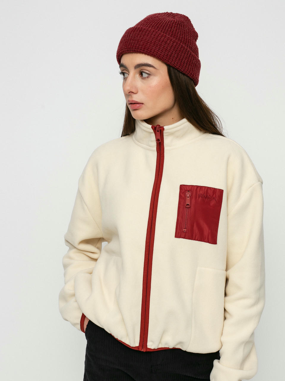 Damski Polar RVCA Downside Zip (birch)