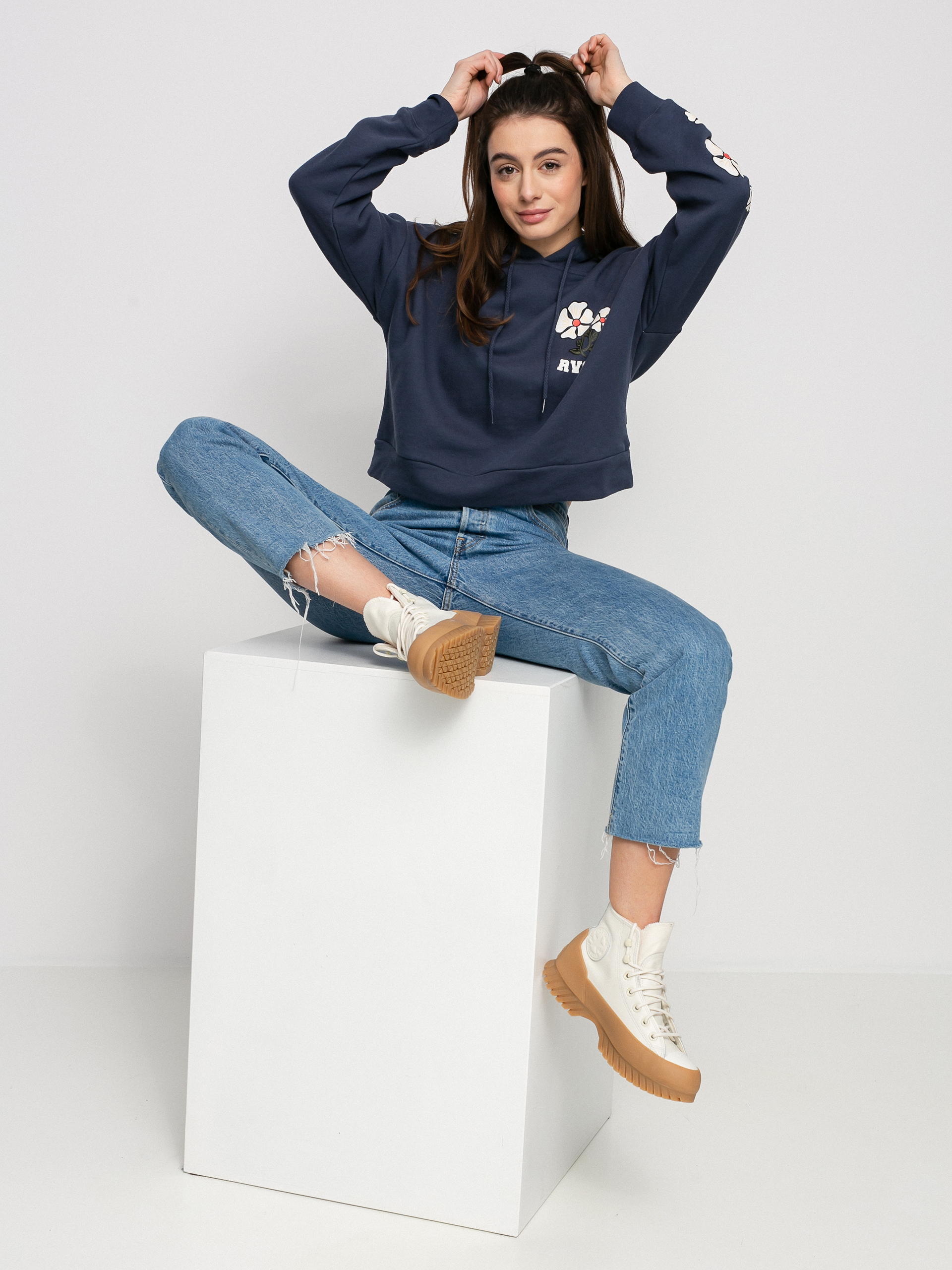 Bluza z kapturem RVCA Soft At Heart HD Wmn (moody blue)