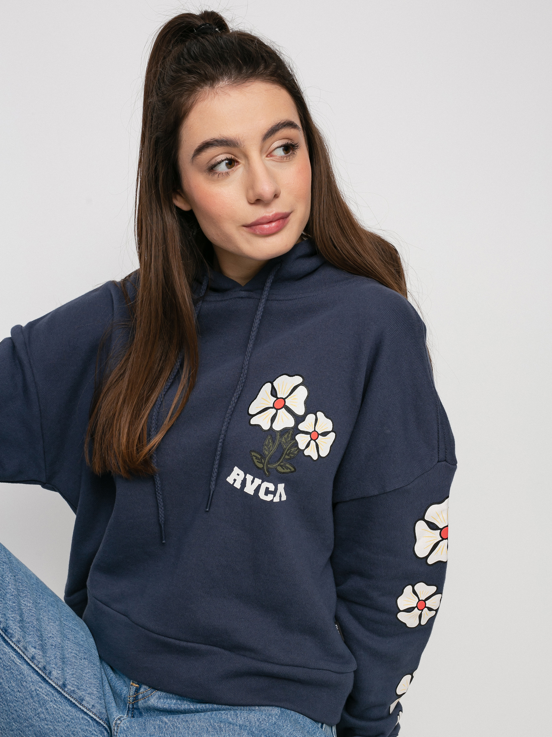 Bluza z kapturem RVCA Soft At Heart HD Wmn (moody blue)