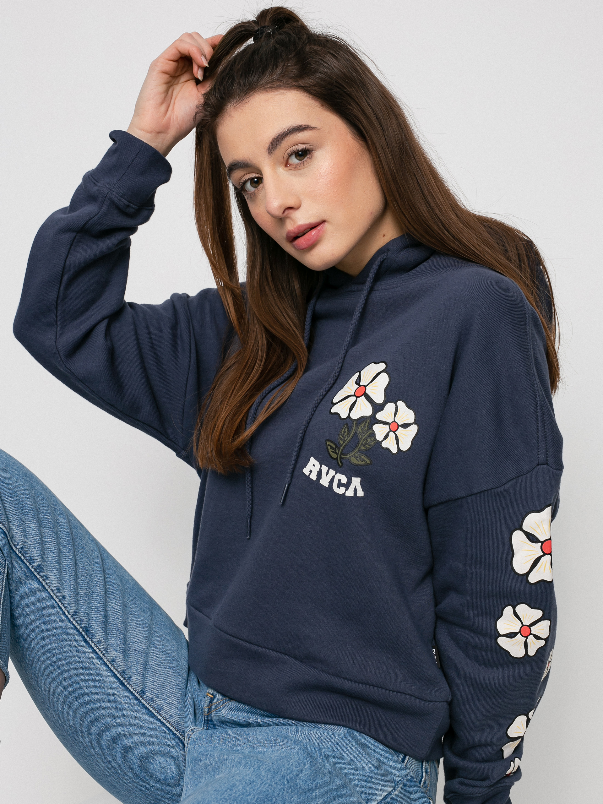 Bluza z kapturem RVCA Soft At Heart HD Wmn (moody blue)