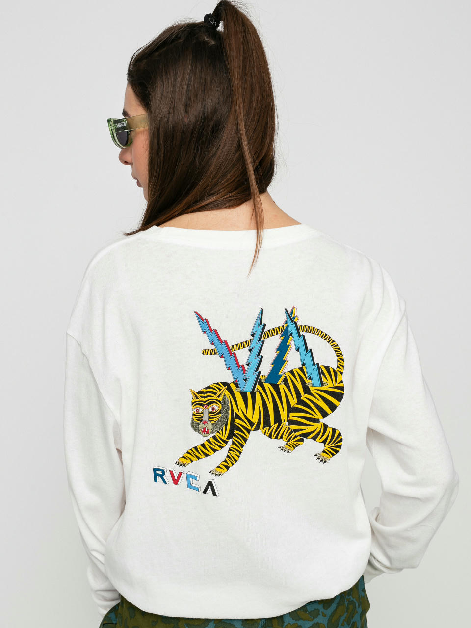 Longsleeve RVCA Leines Tiger Wmn (vintage white)