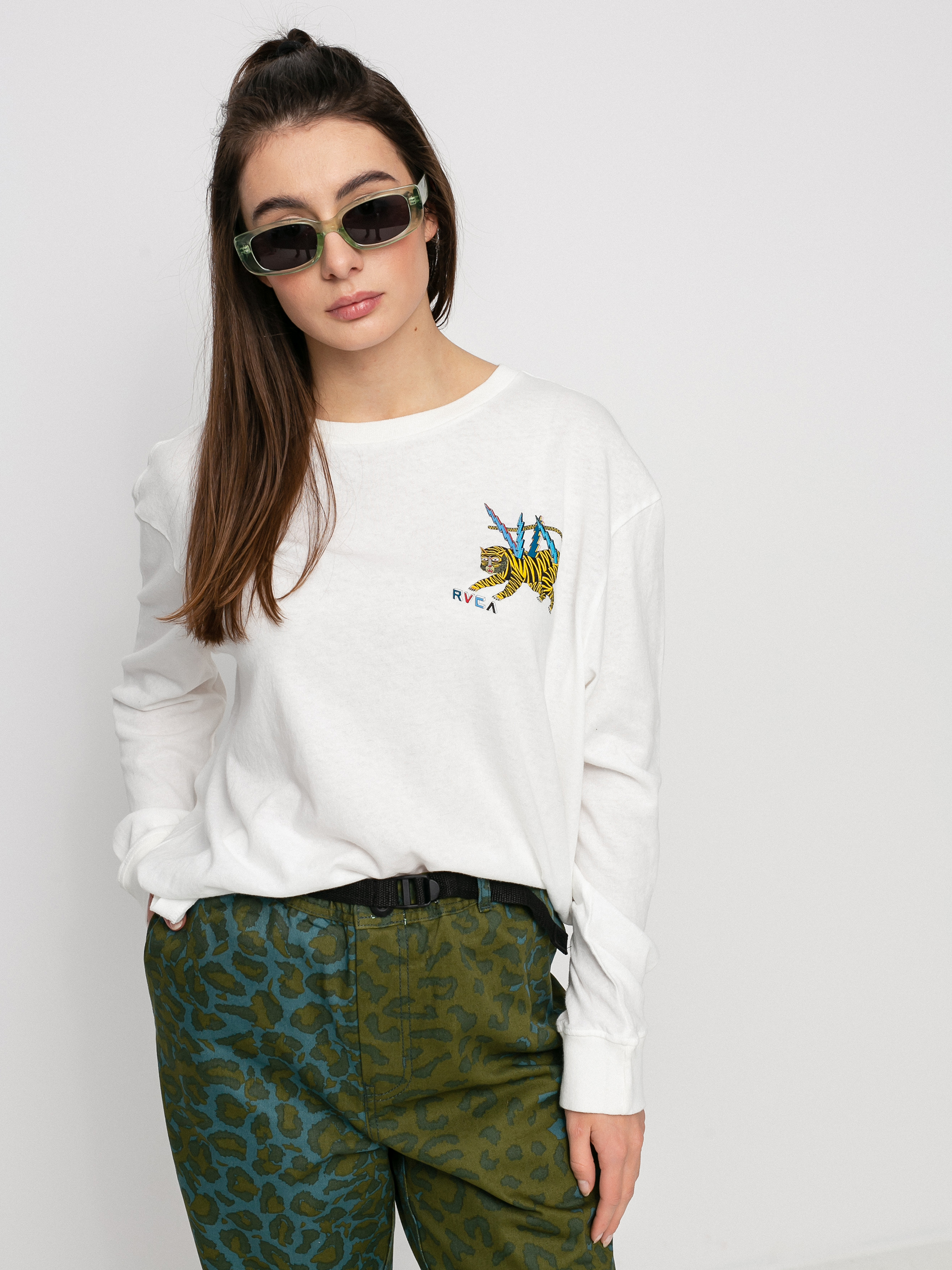 Longsleeve RVCA Leines Tiger Wmn (vintage white)