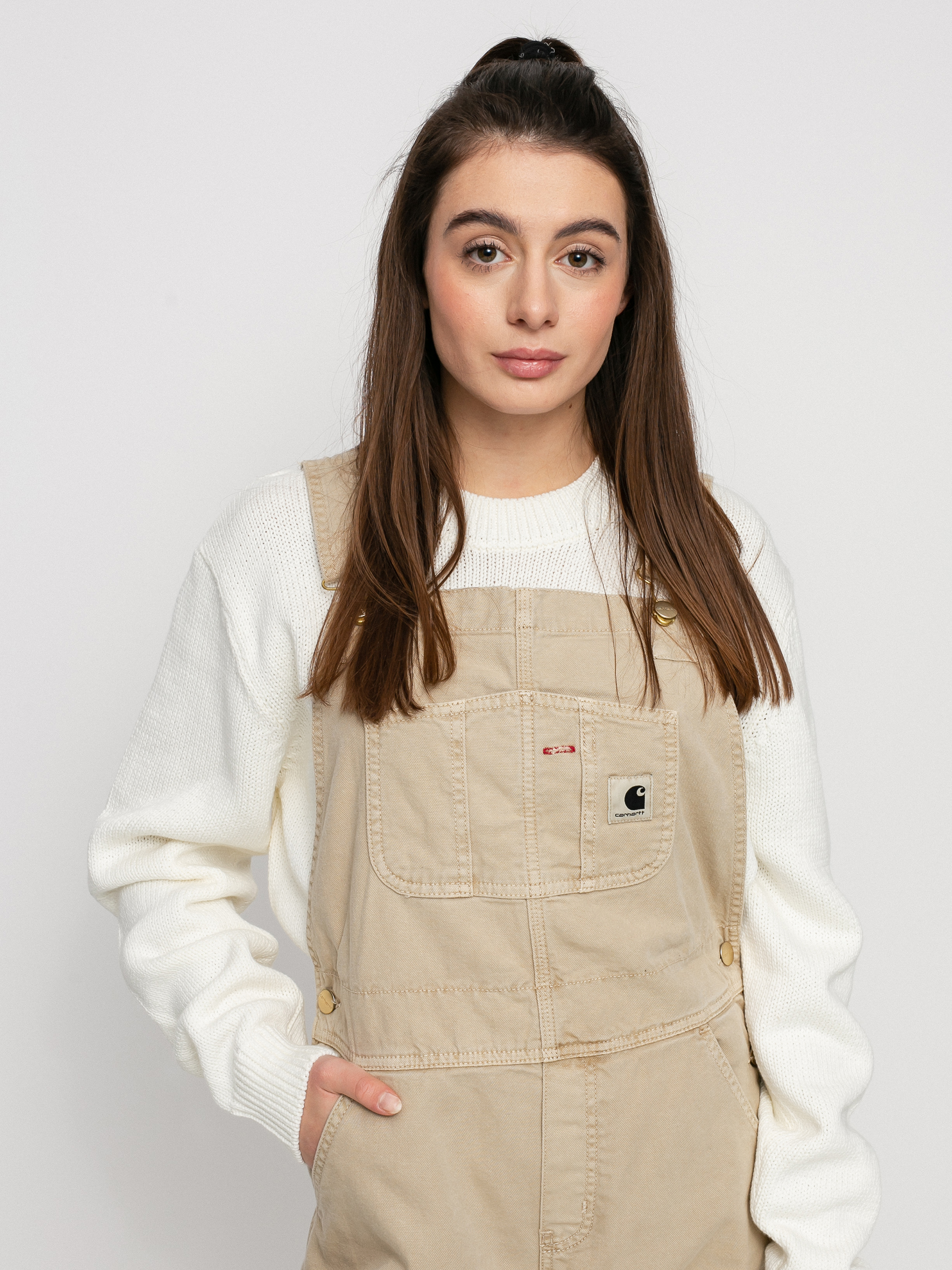 Spodnie Carhartt WIP Bib Overall Wmn (dusty h brown)