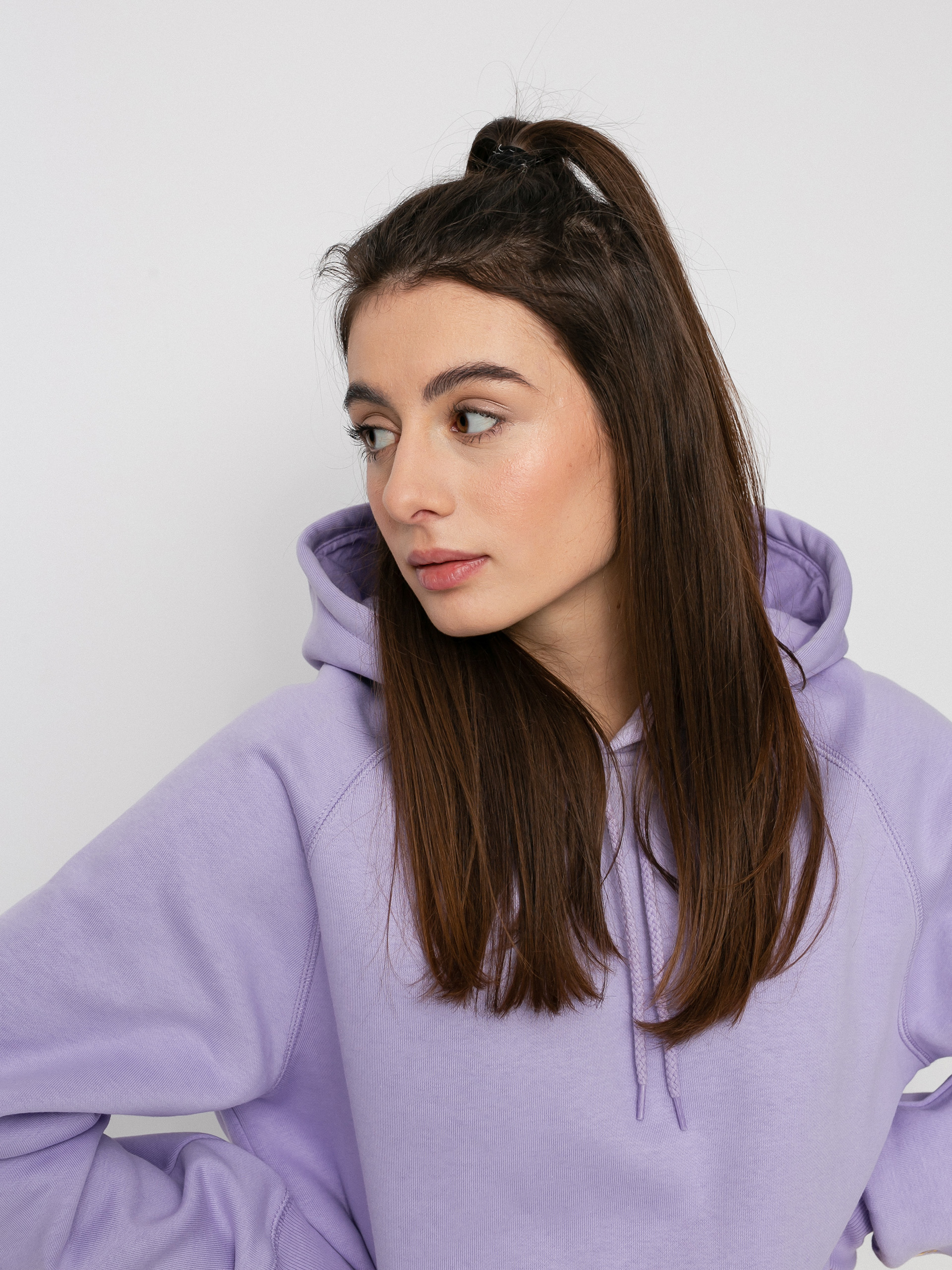 Bluza z kapturem Carhartt WIP Chase HD Wmn (soft lavender/gold)