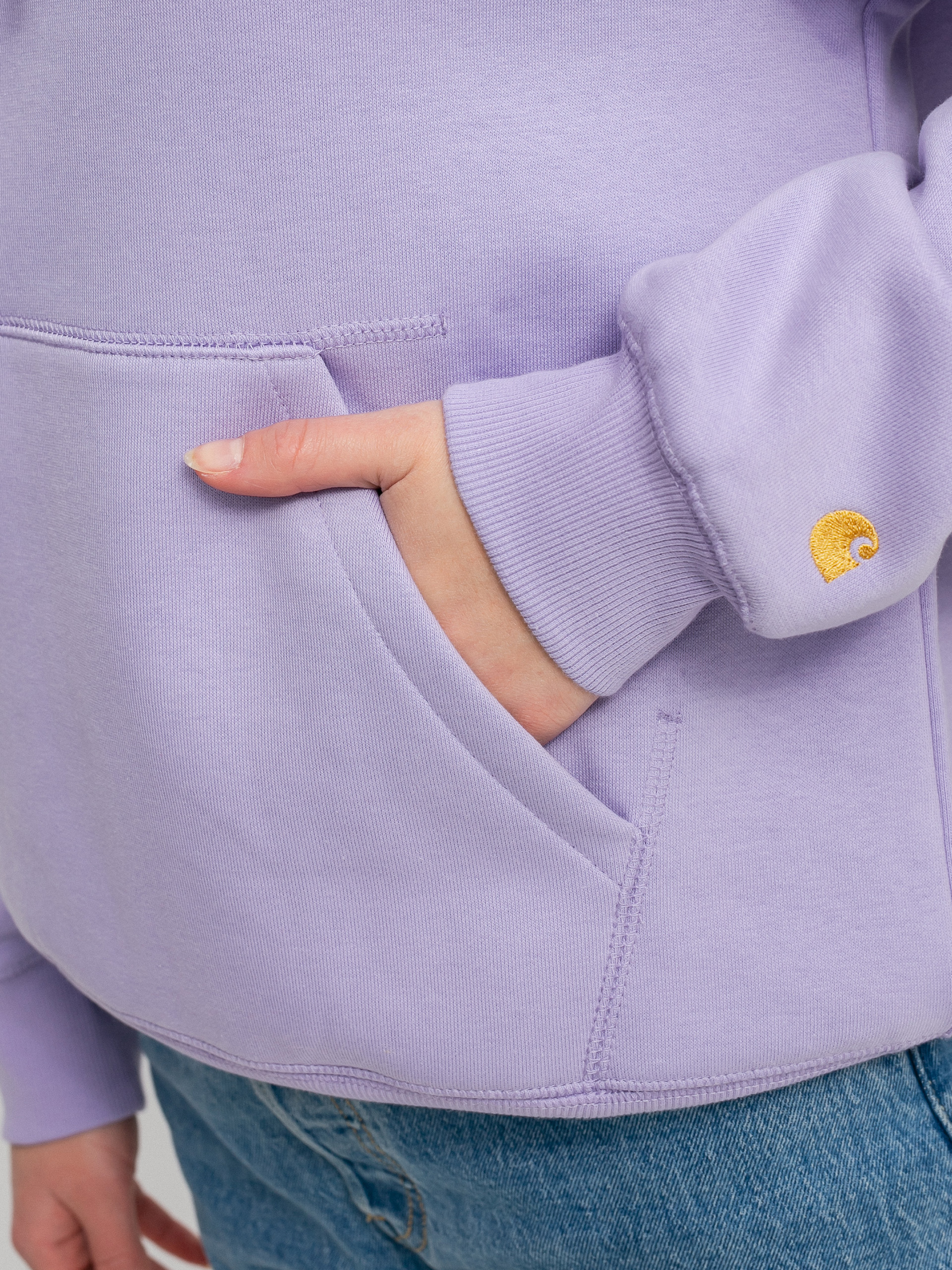 Bluza z kapturem Carhartt WIP Chase HD Wmn (soft lavender/gold)