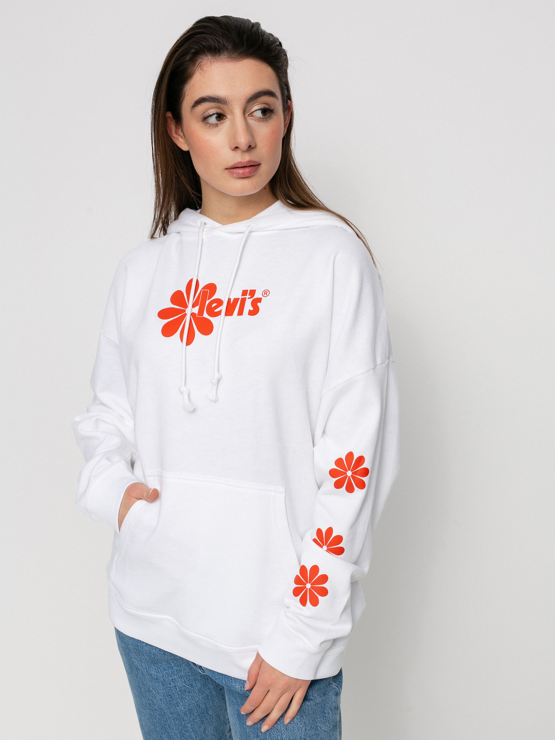 Bluza z kapturem Levi's® Graphic Rider HD Wmn (daisy chest hit white)