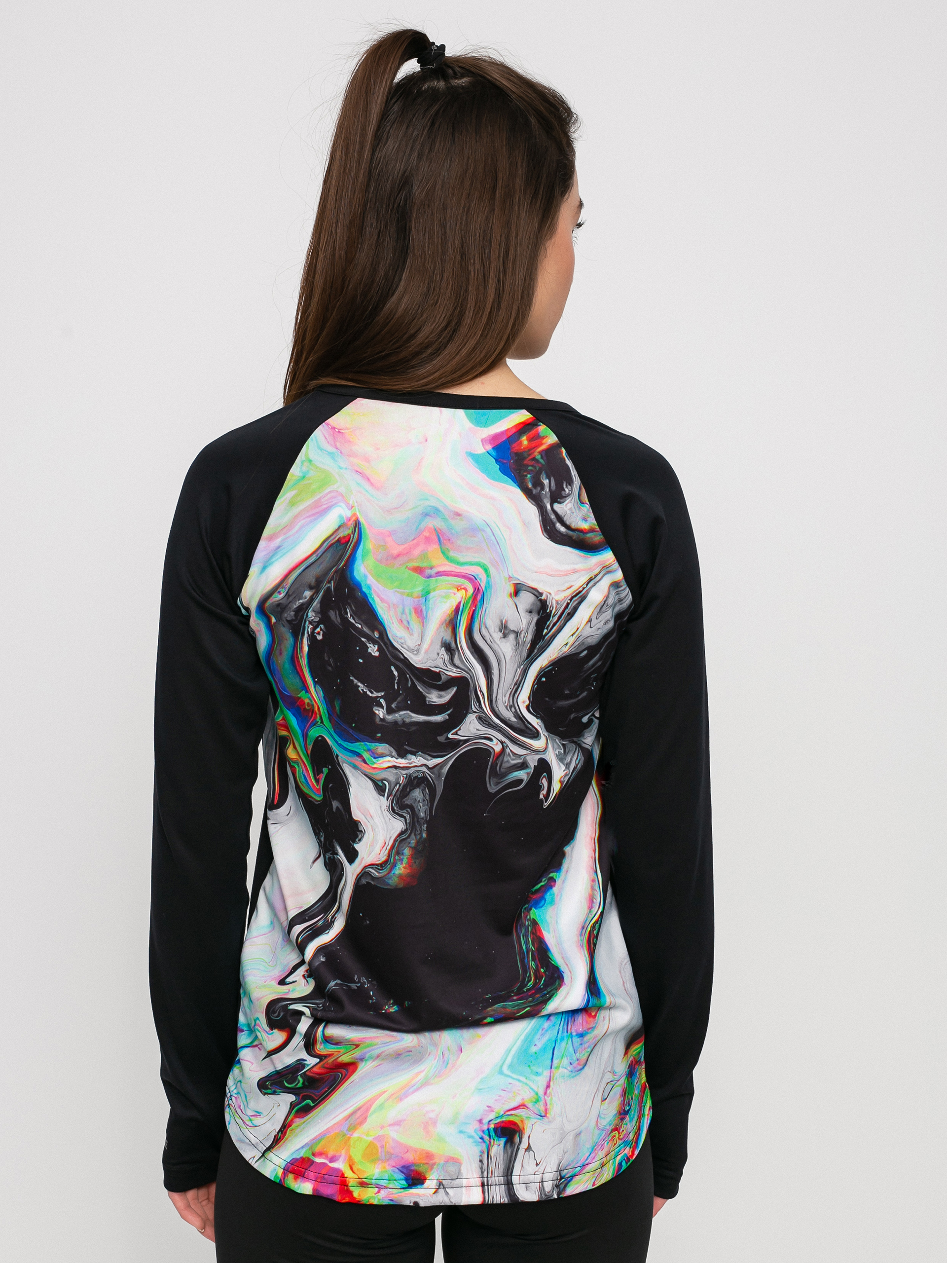 Damski Longsleeve aktywny Burton Roadie Base Layer Tech (true black/maalavidaa)