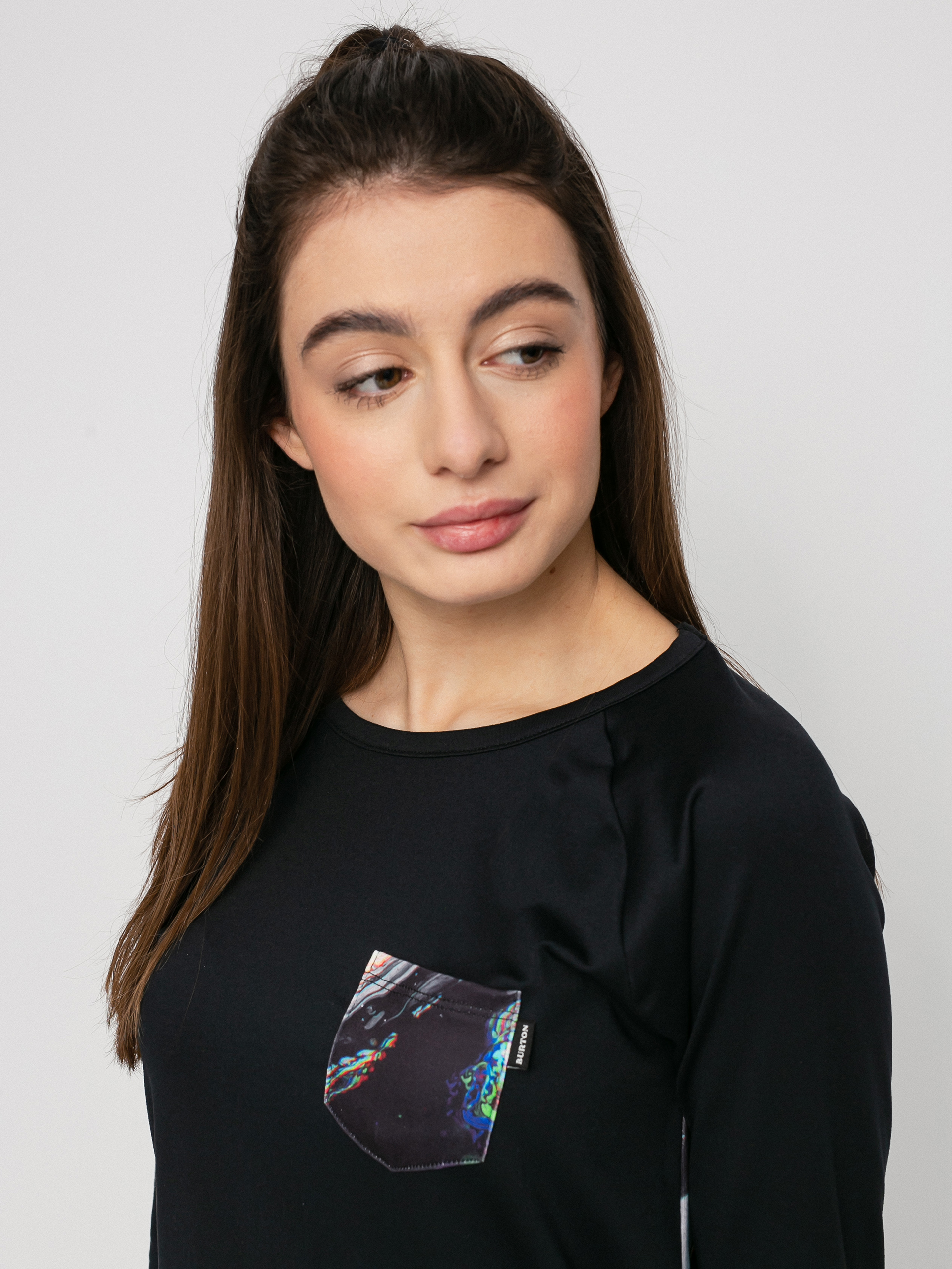 Damski Longsleeve aktywny Burton Roadie Base Layer Tech (true black/maalavidaa)