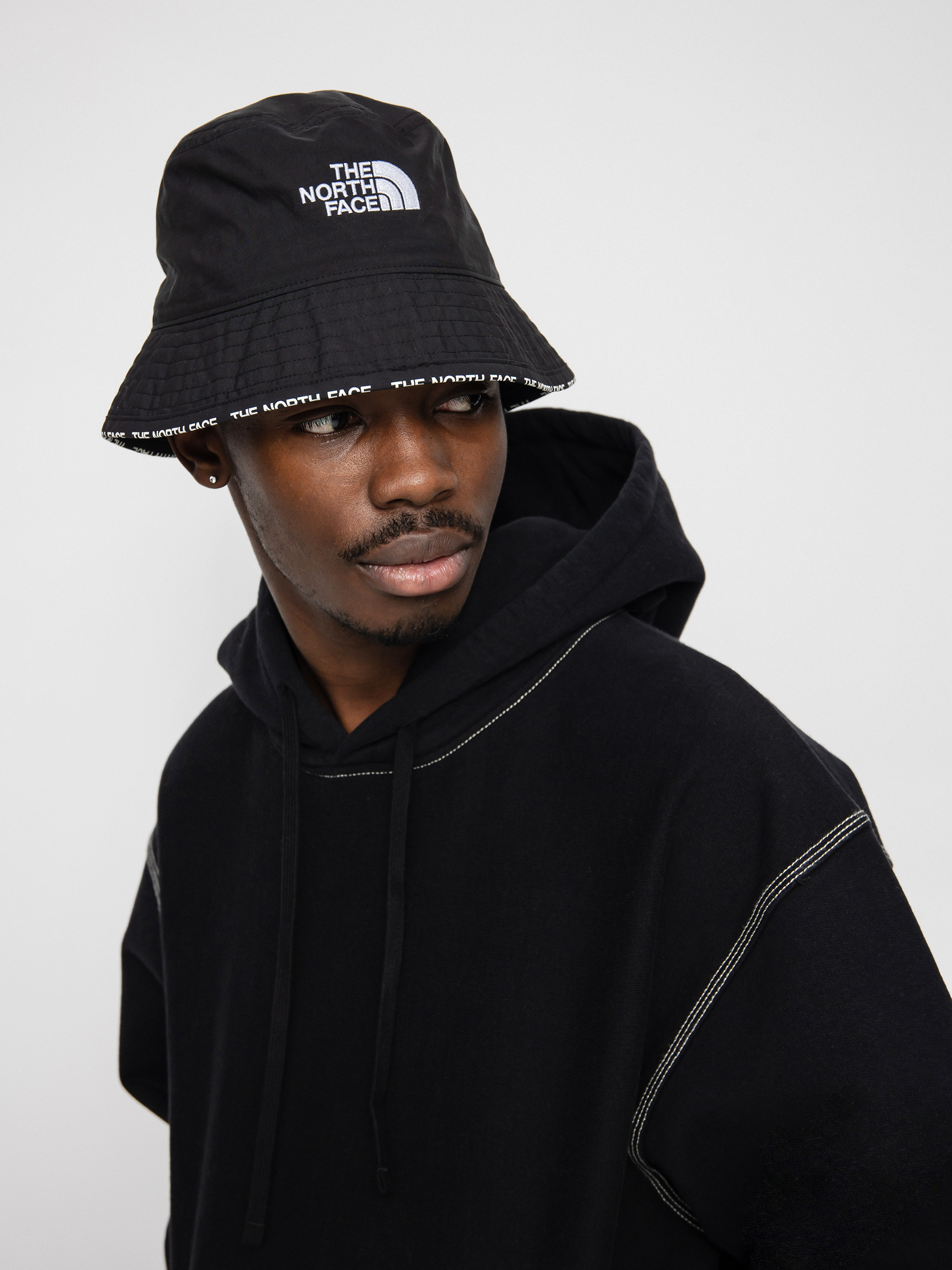 Bluza z kapturem Stussy Contrast Stitch Label HD (black)