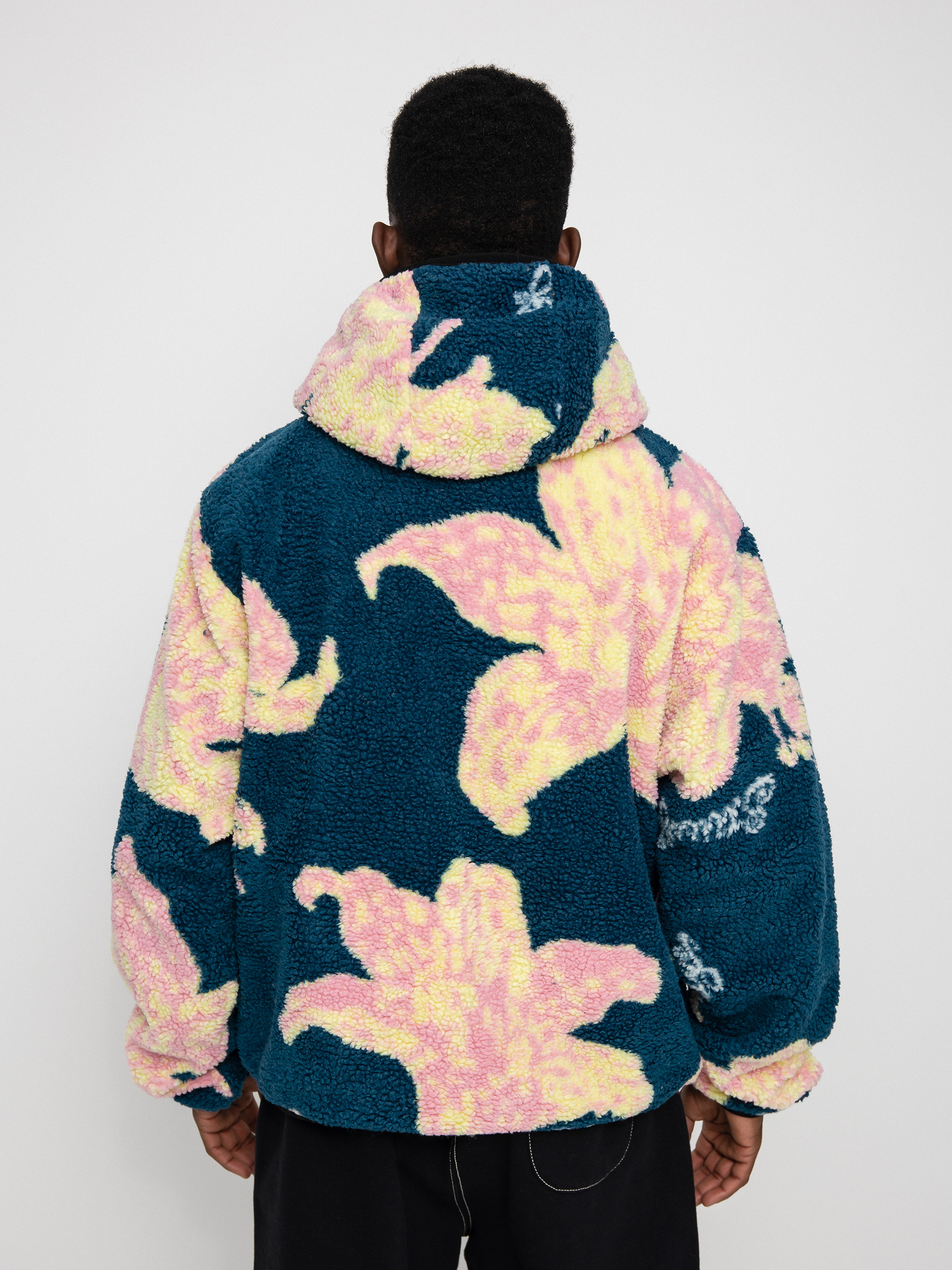 Męski Polar Stussy Floral Sherpa (dark teal)