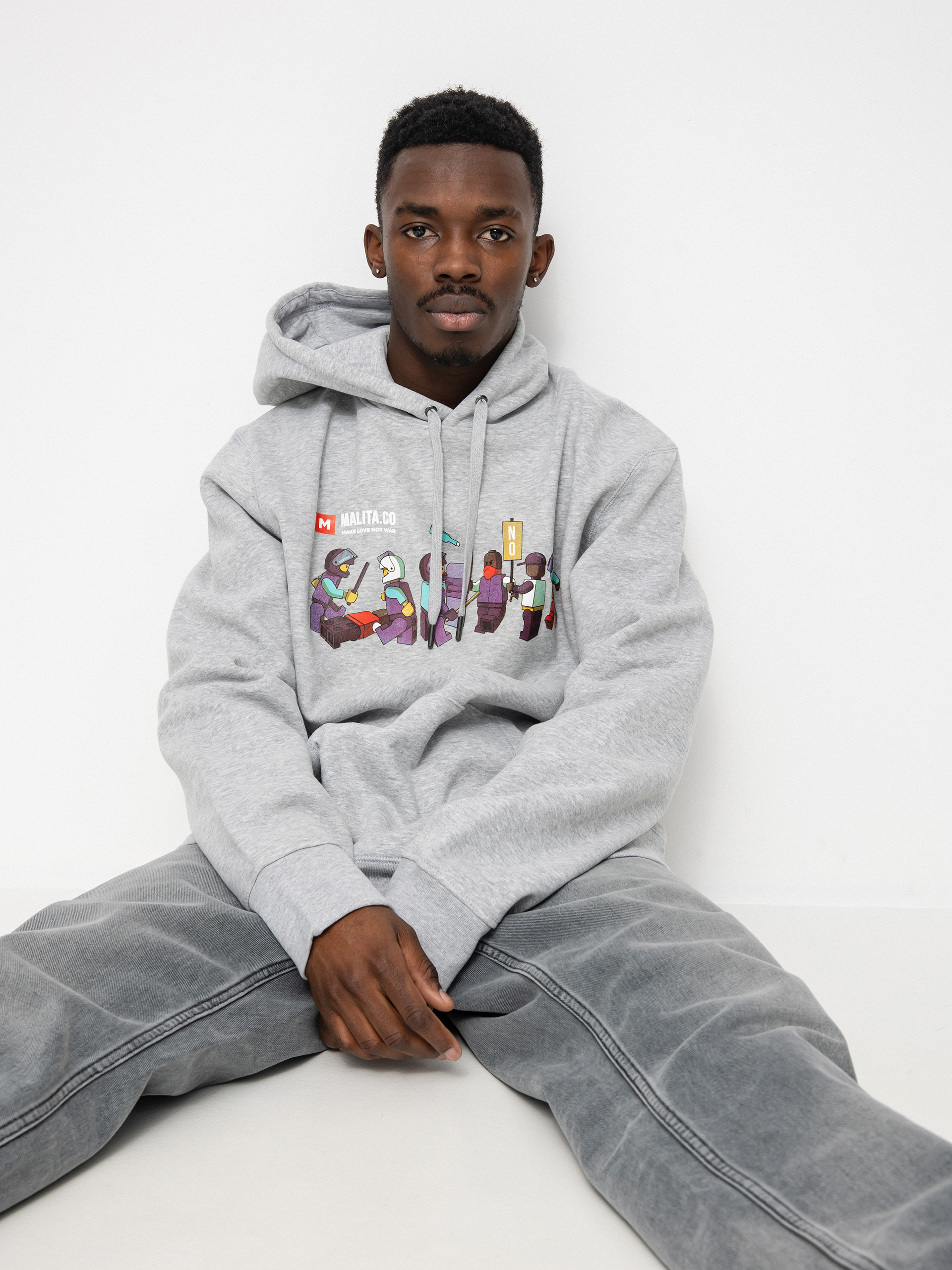 Bluza z kapturem Malita Lego (heather grey)