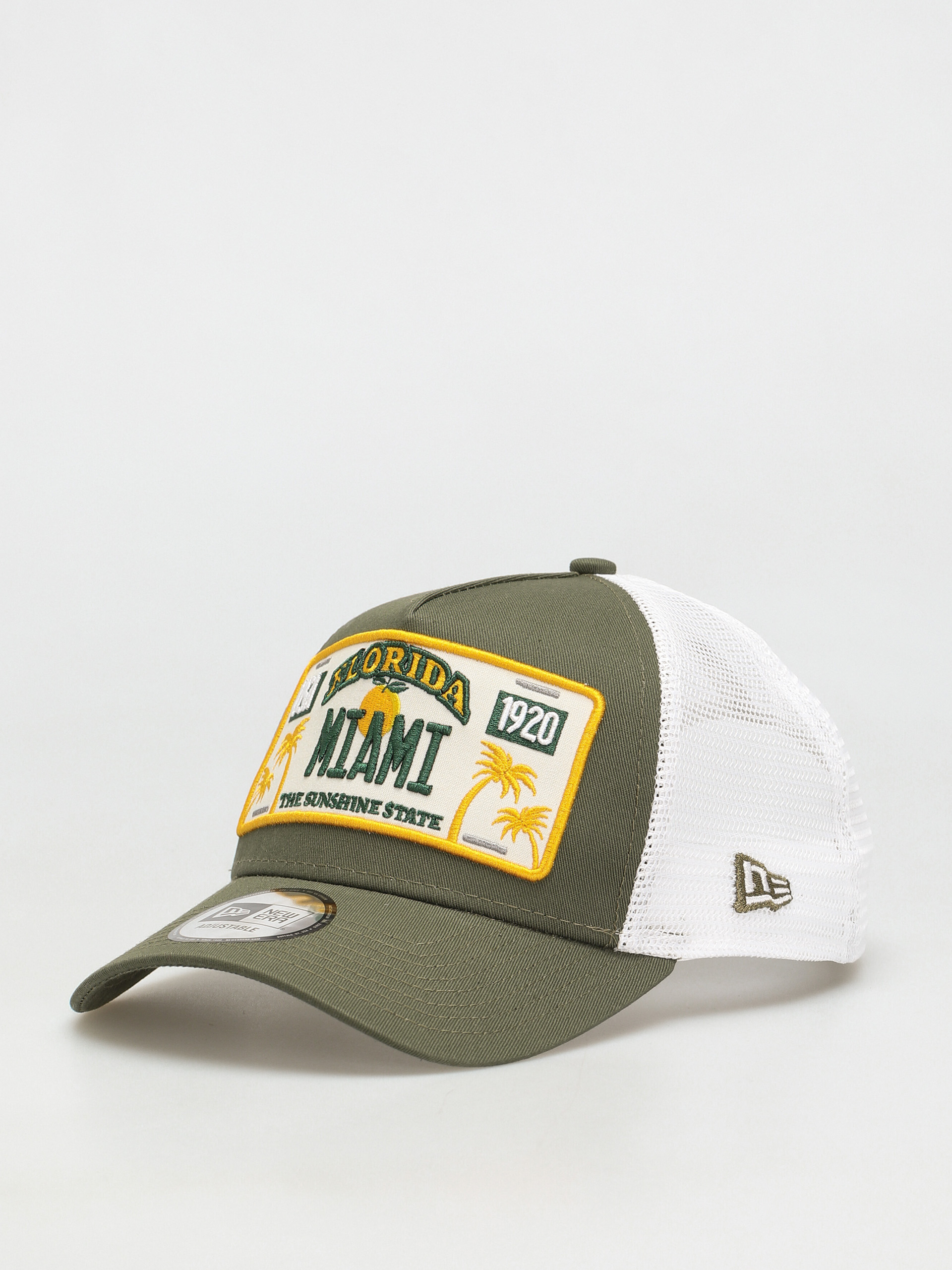 Czapka z daszkiem New Era License Plate Trucker (khaki/white)