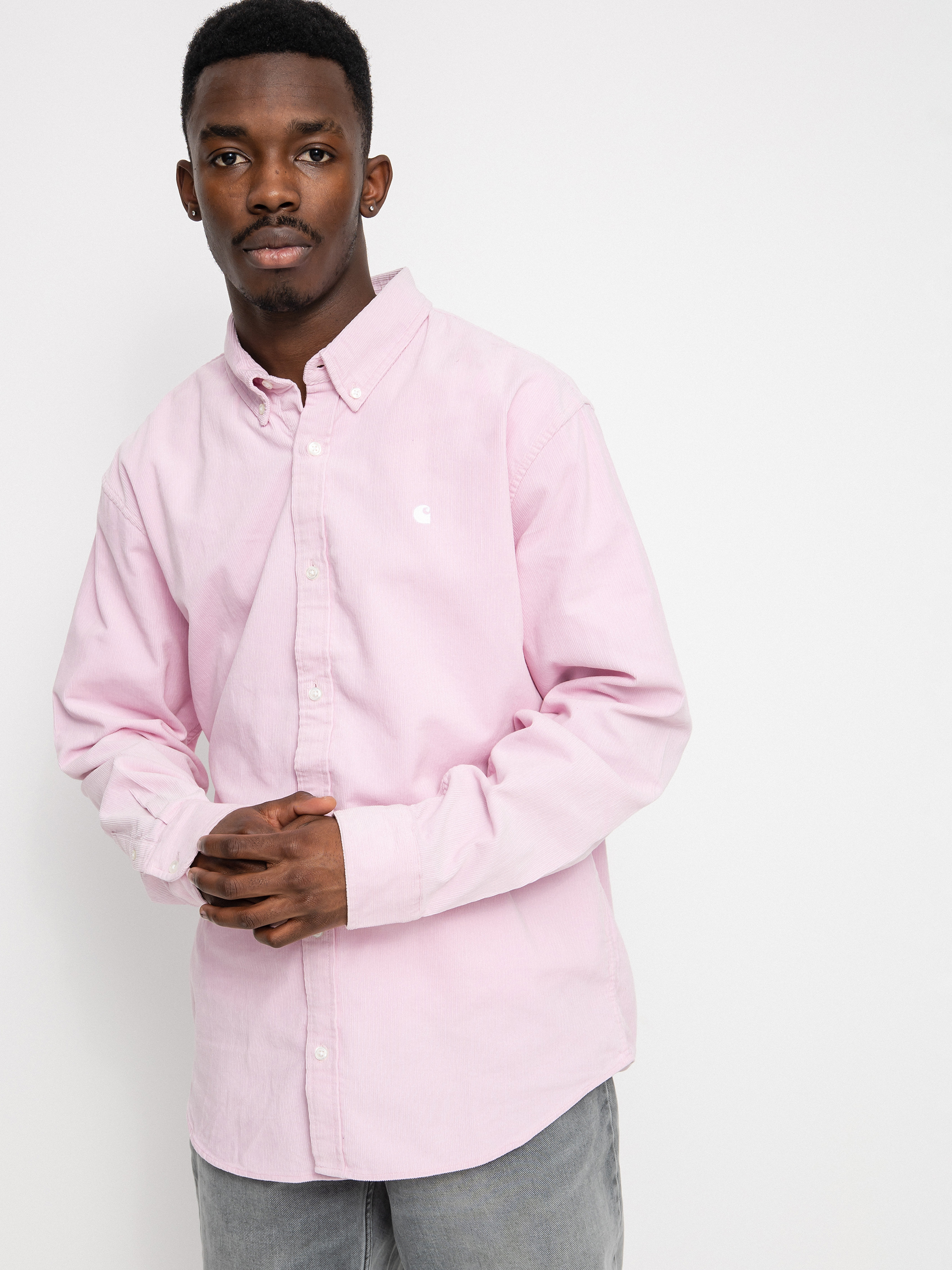 Koszula Carhartt WIP Madison Fine Cord (pale quartz/white)