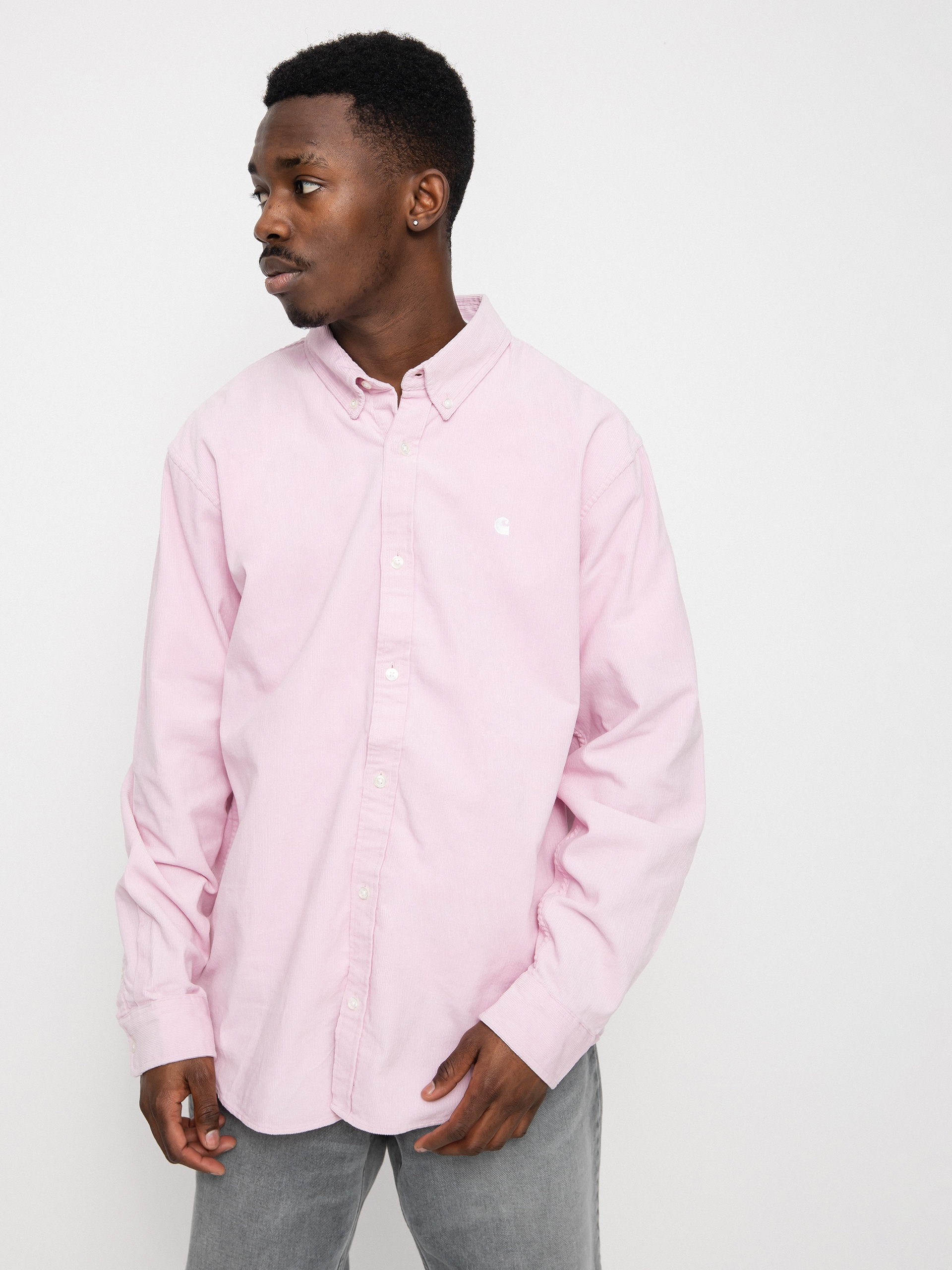 Koszula Carhartt WIP Madison Fine Cord (pale quartz/white)