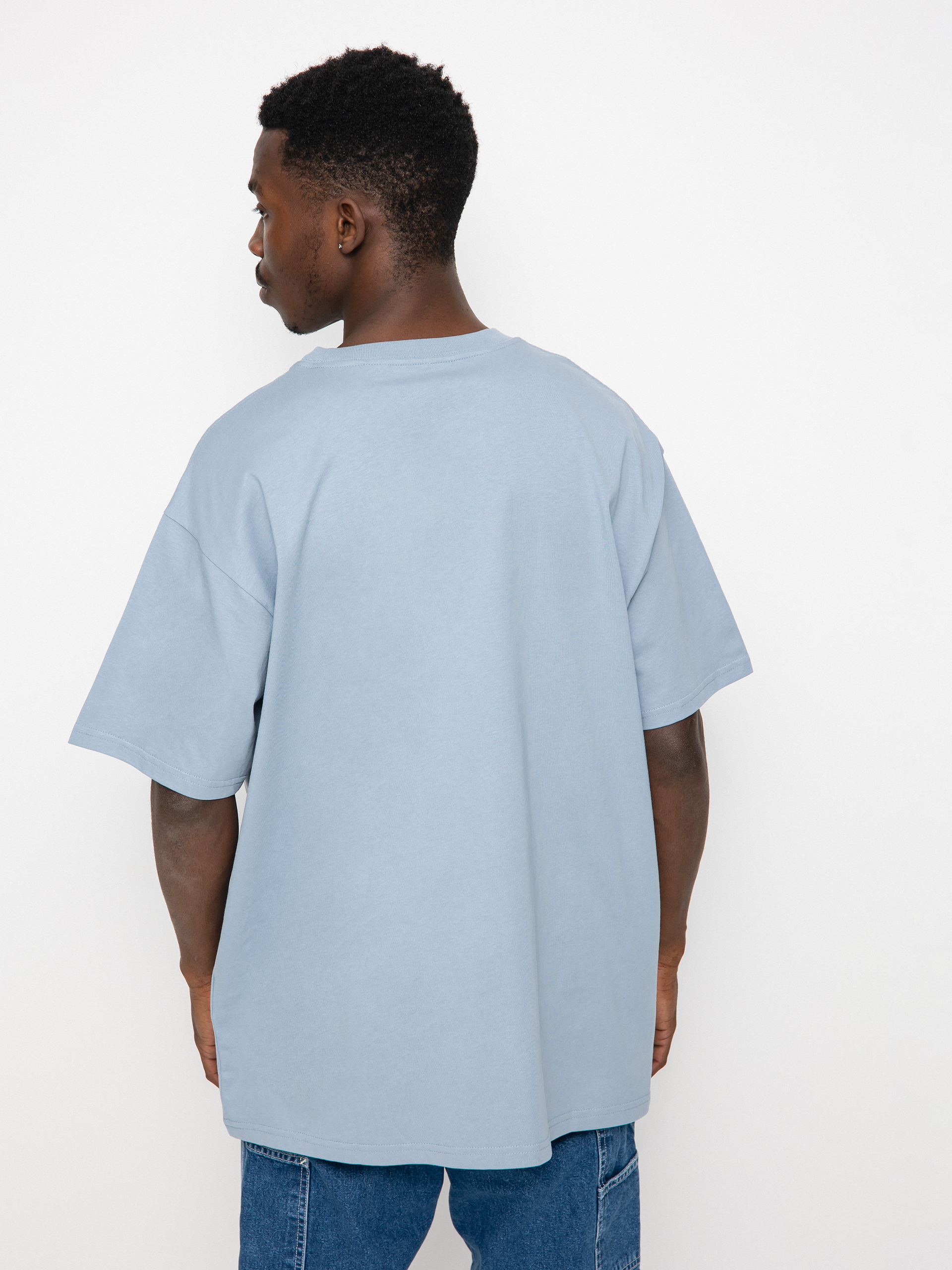 T-shirt Carhartt WIP Script Embroidery (frosted blue/gulf)