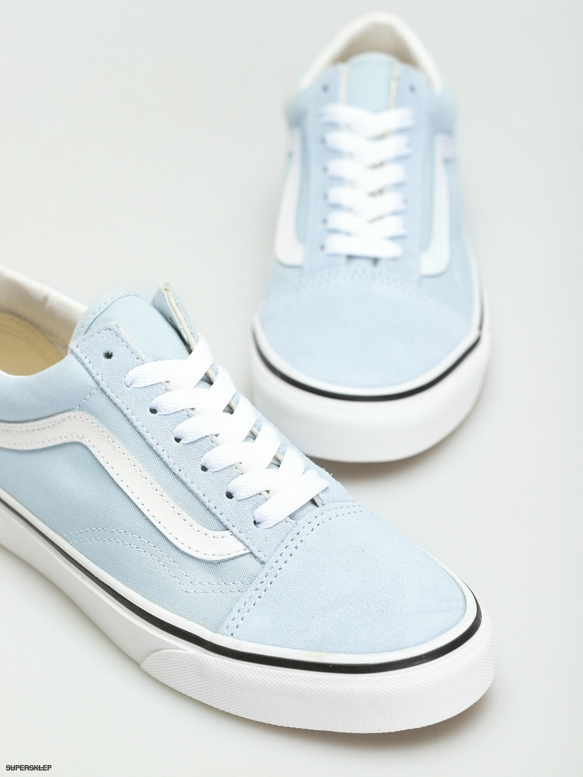 vans old skool baby blue/true white