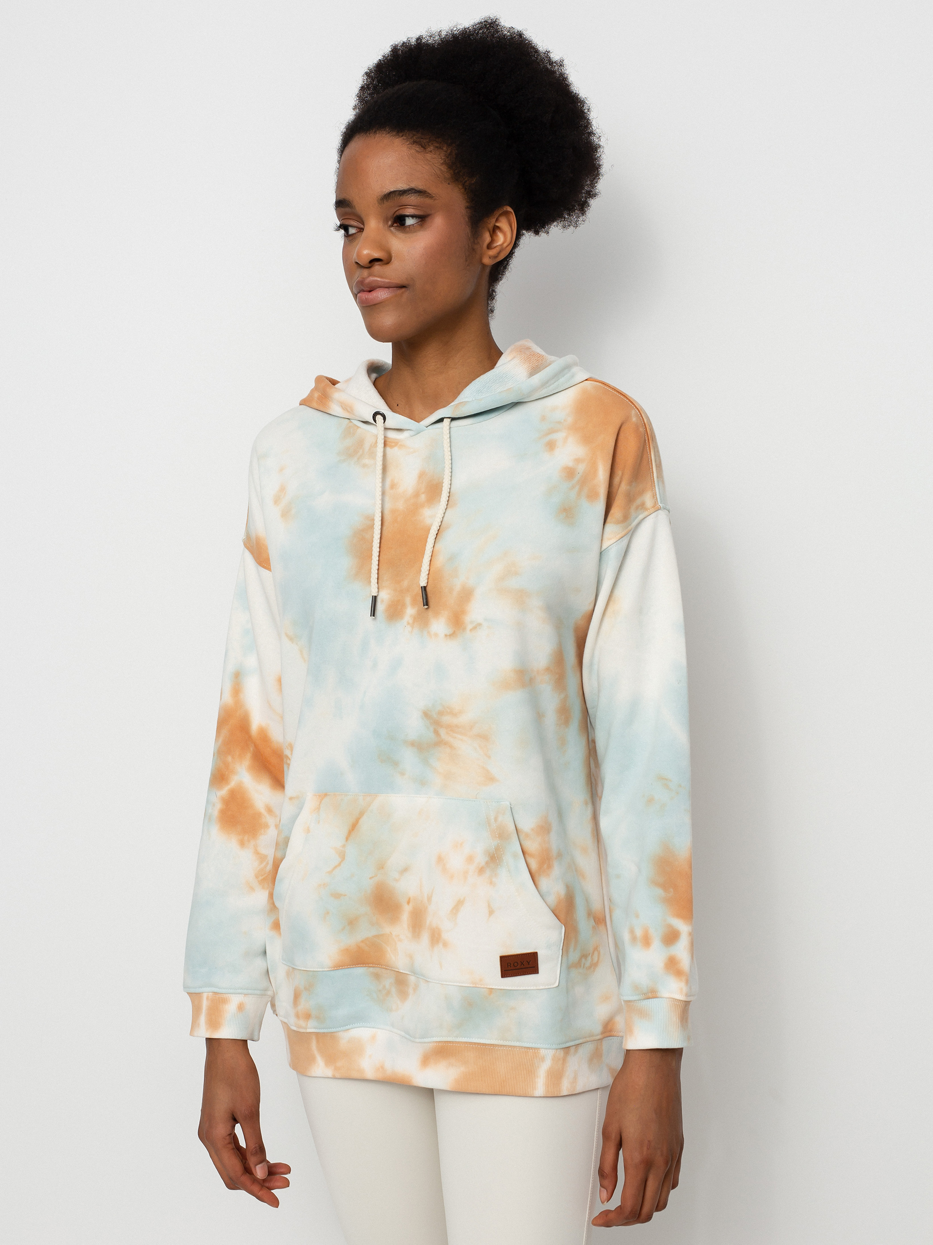 Bluza z kapturem Roxy Ocean Goer HD Wmn (snow white on mars)