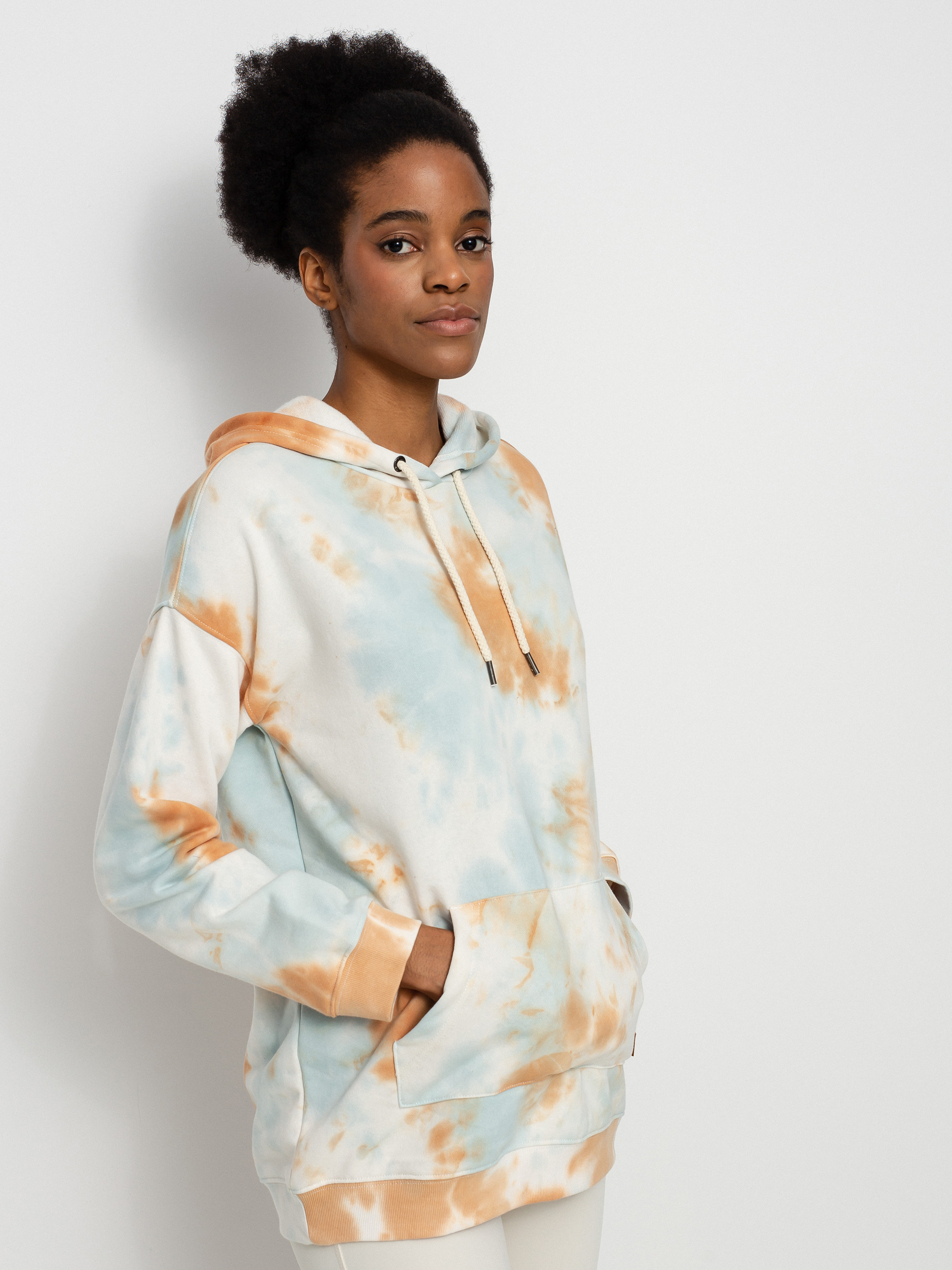 Bluza z kapturem Roxy Ocean Goer HD Wmn (snow white on mars)