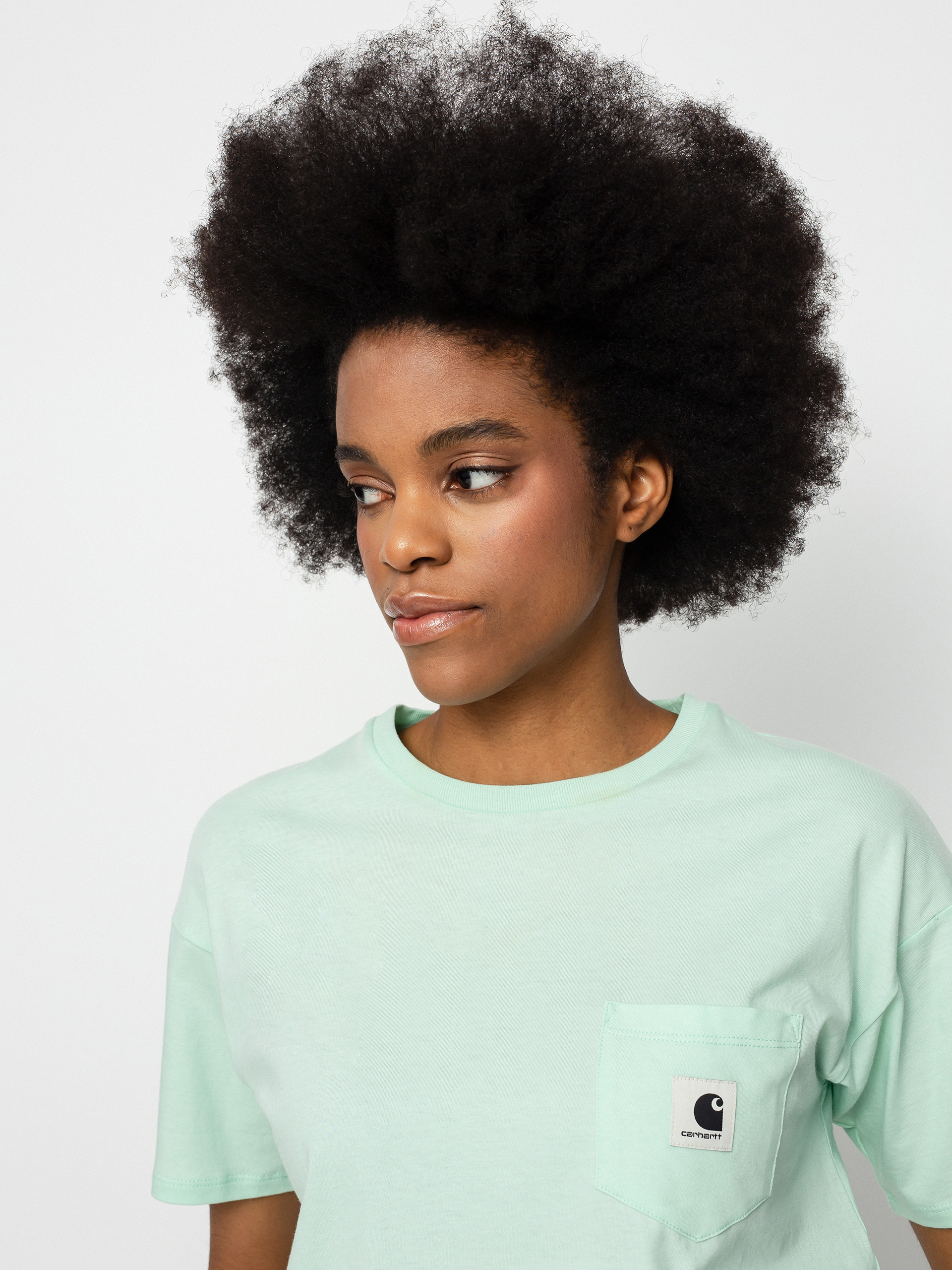 T-shirt Carhartt WIP Pocket Wmn (pale spearmint)