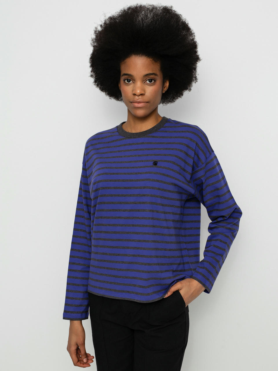 Longsleeve Carhartt WIP Robie Wmn (robie stripe/razzmic/stormcloud heather)