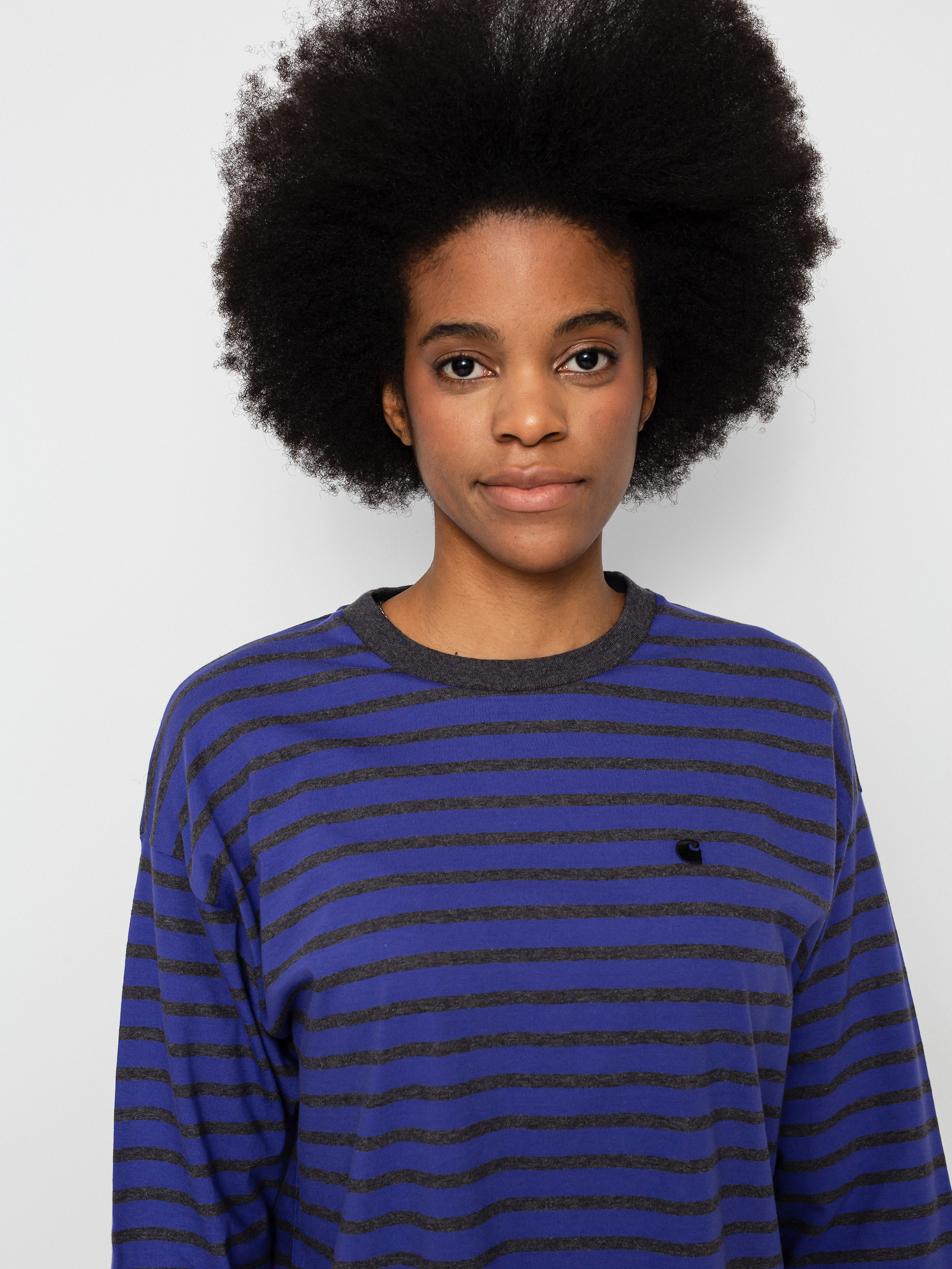 Longsleeve Carhartt WIP Robie Wmn (robie stripe/razzmic/stormcloud heather)