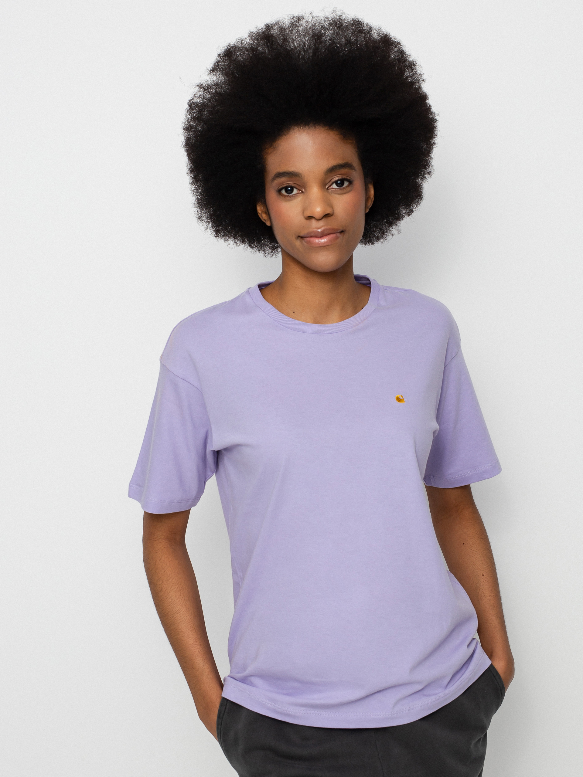 T-shirt Carhartt WIP Chase Wmn (soft lavender/gold)