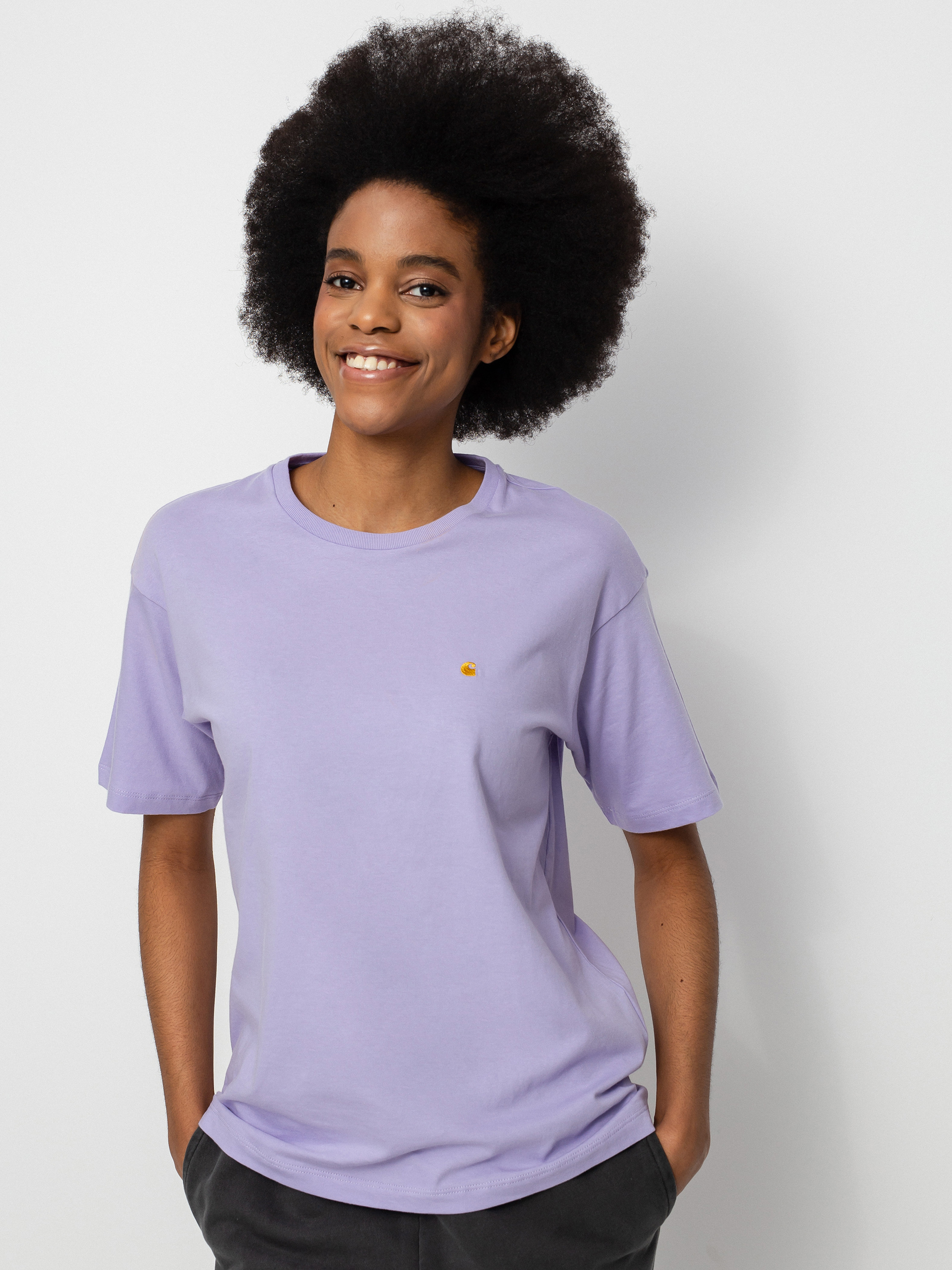 T-shirt Carhartt WIP Chase Wmn (soft lavender/gold)